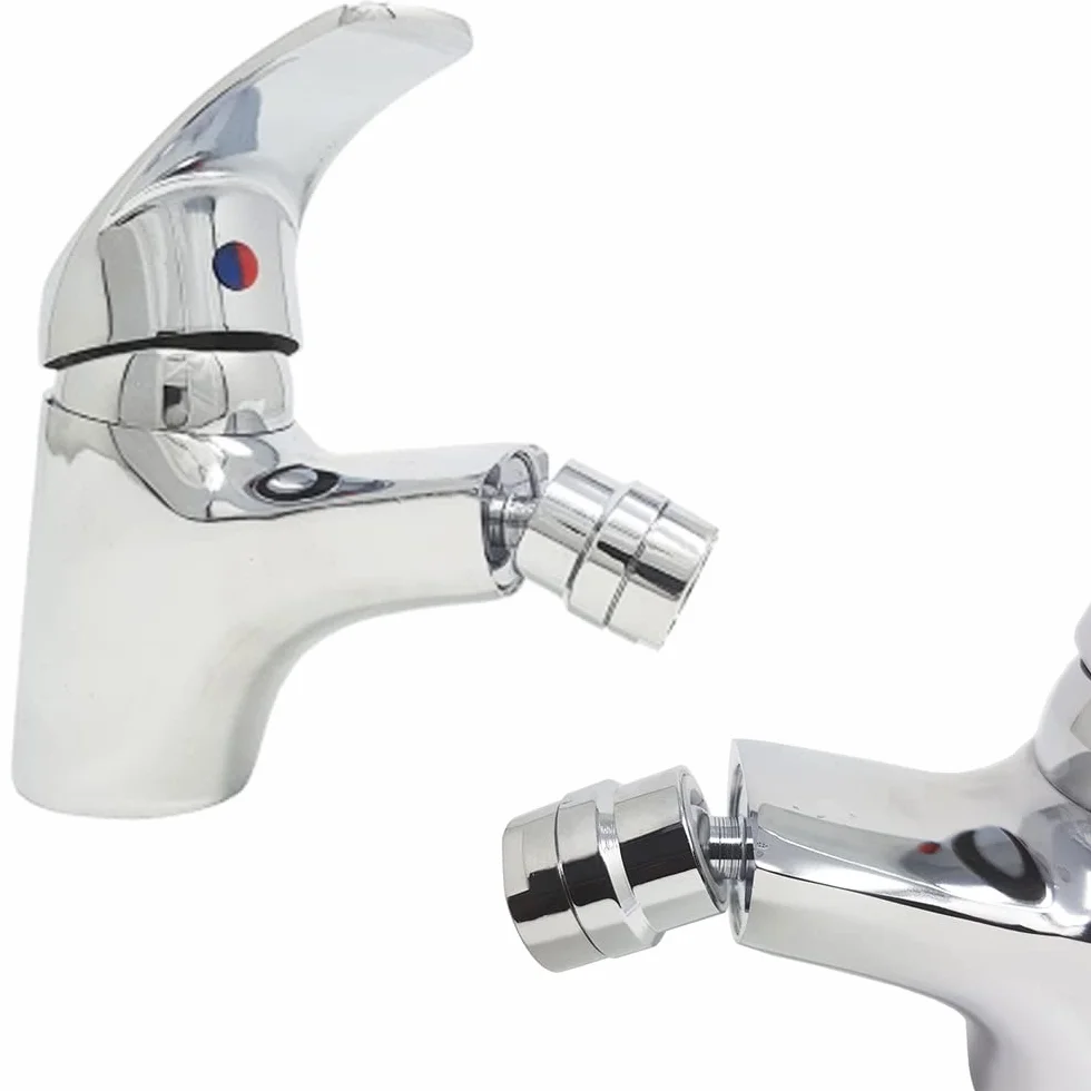 Zestaw 2 Baterie do Umywalki Łazienka i Umywalka Bidet, Para Miksery Mosiądz Chrome Jednorazowa Zestaw Bidet i Umywalka