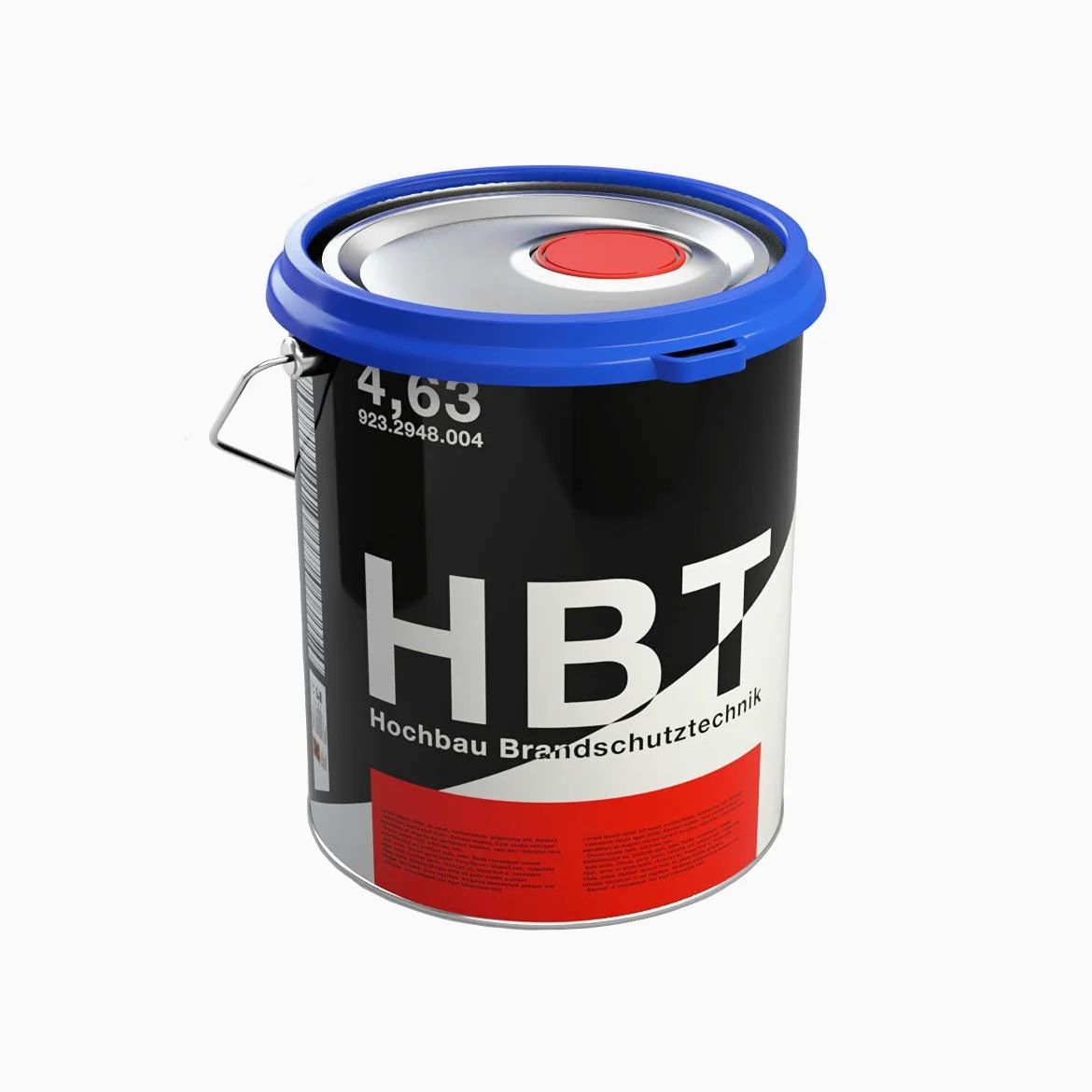 HBT Fast-Dry Alkyd 4311 | szara farba metalowa do stali i żelaza | lakier metalowy RAL 7033 farba antykorozyjna do wnętrz i na zewnątrz | podkład 2 w 1 i lakier ochronny do metalu w kolorze cementowo-szarym | błyszczący