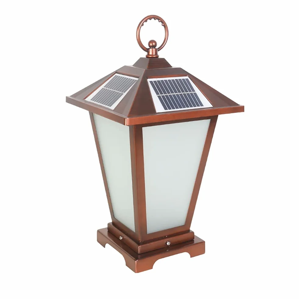 Światła słupkowe na zewnątrz, lampy ogrodowe, oświetlenie tarasu LED, solarne światła słupkowe na zewnątrz, lampa ogrodowa, ciepła biała lampa słupkowa, IP65, wodoodporna, nowoczesna latarnia słupkowa, do tarasu, ogrodzenia, willi, filar bramy
