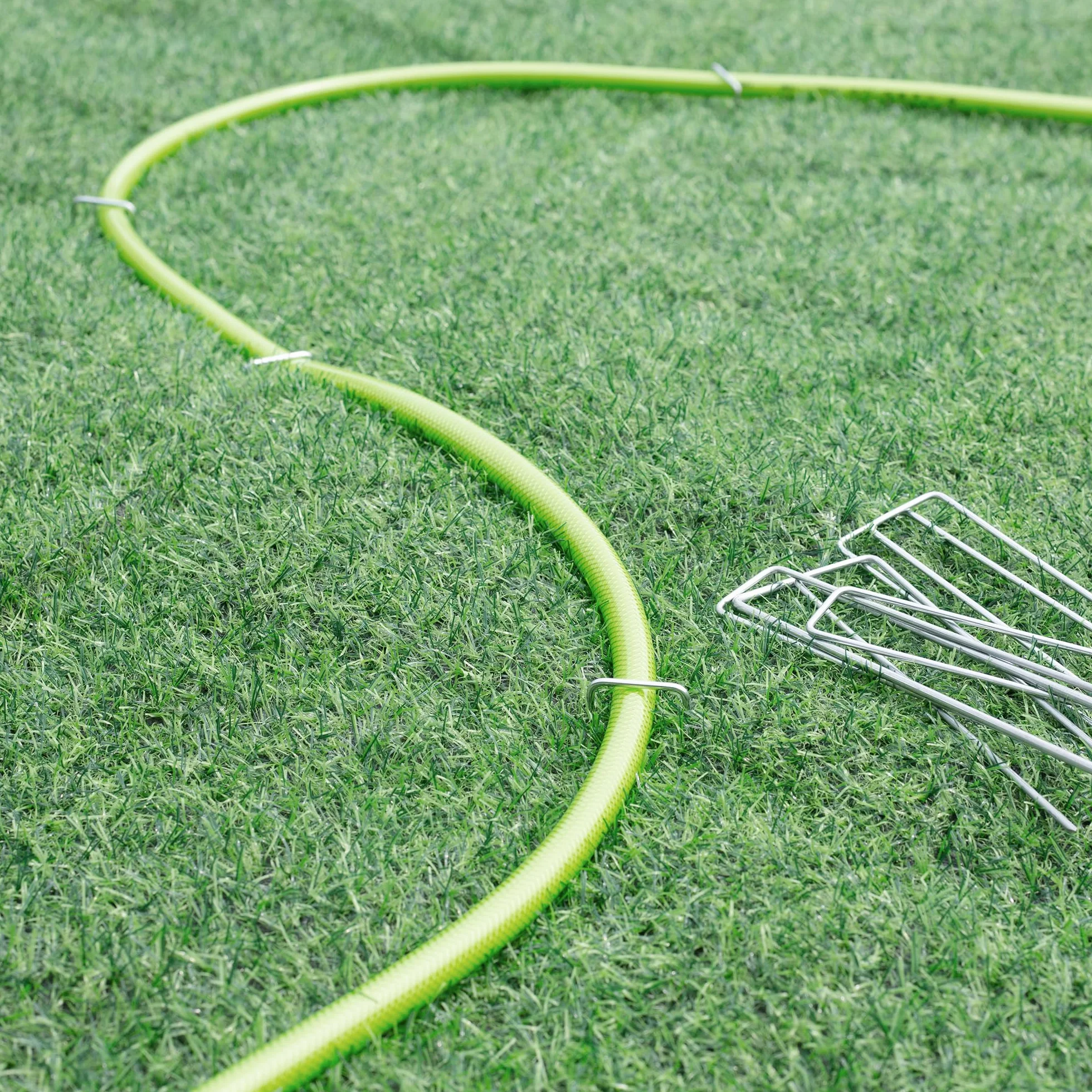 50 szt. Wytrzymałe Szpilki Ogrodowe 20cm Ø 3mm – Ocynkowane Stalowe Kotwy Mocujące do Mocowania i Kotwiczenia Agrowłókniny, Obrzeży Krajobrazowych, Siatek i Rurek z 1 Hakiem do Wyciągania