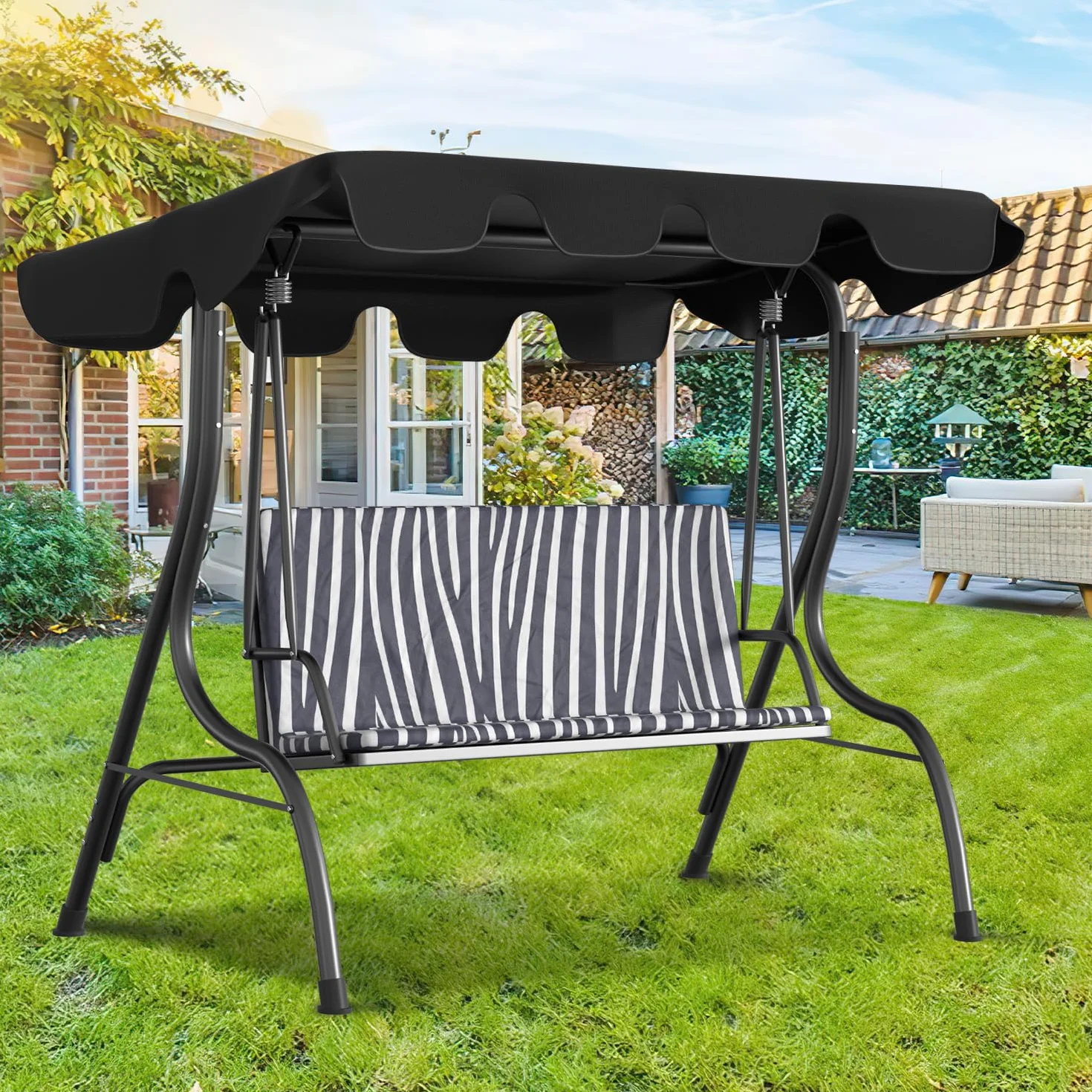 Daromigo Huśtawka Hollywood pokrowiec dachowy antracyt 210 x 145 cm wodoszczelna 3-osobowa