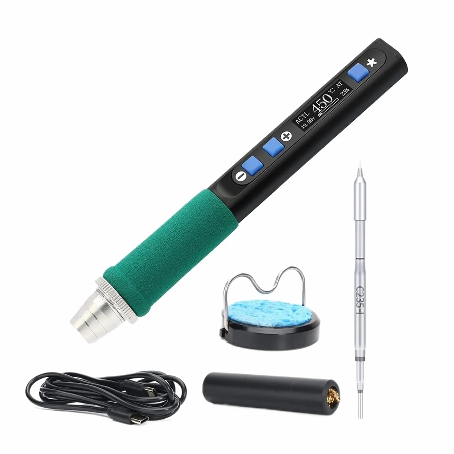 Przenośna Lutownica Szybkie Nagrzewanie I Regulacja Temperatury Obsługa Lutownicy Typu C USB-C Szybkie Ładowanie Długopis Lutowniczy Precyzyjne Podgrzewanie(Set3)