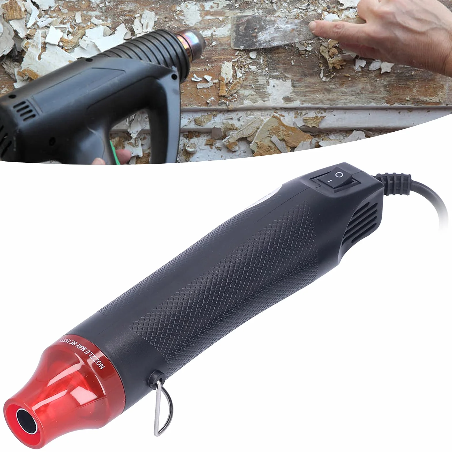 Pistolet na gorące powietrze 390℉, Mini pistolet na gorące powietrze Wytrzymały trwały przenośny wygodny szerokie zastosowanie do projektów DIY (wtyczka UE 230 V)