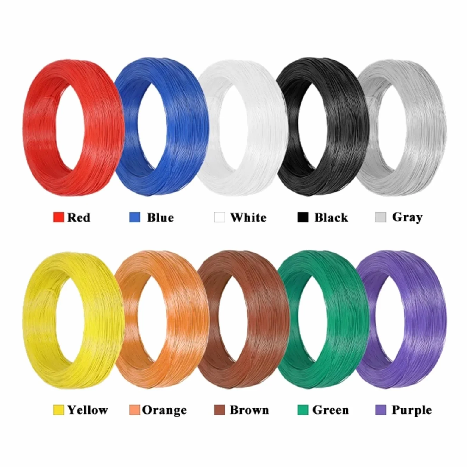 5M 500M UL1571 Kable elektroniczne 32 30 28 26 AWG elastyczne PVC (biały, 100 metrów, 30AWG)