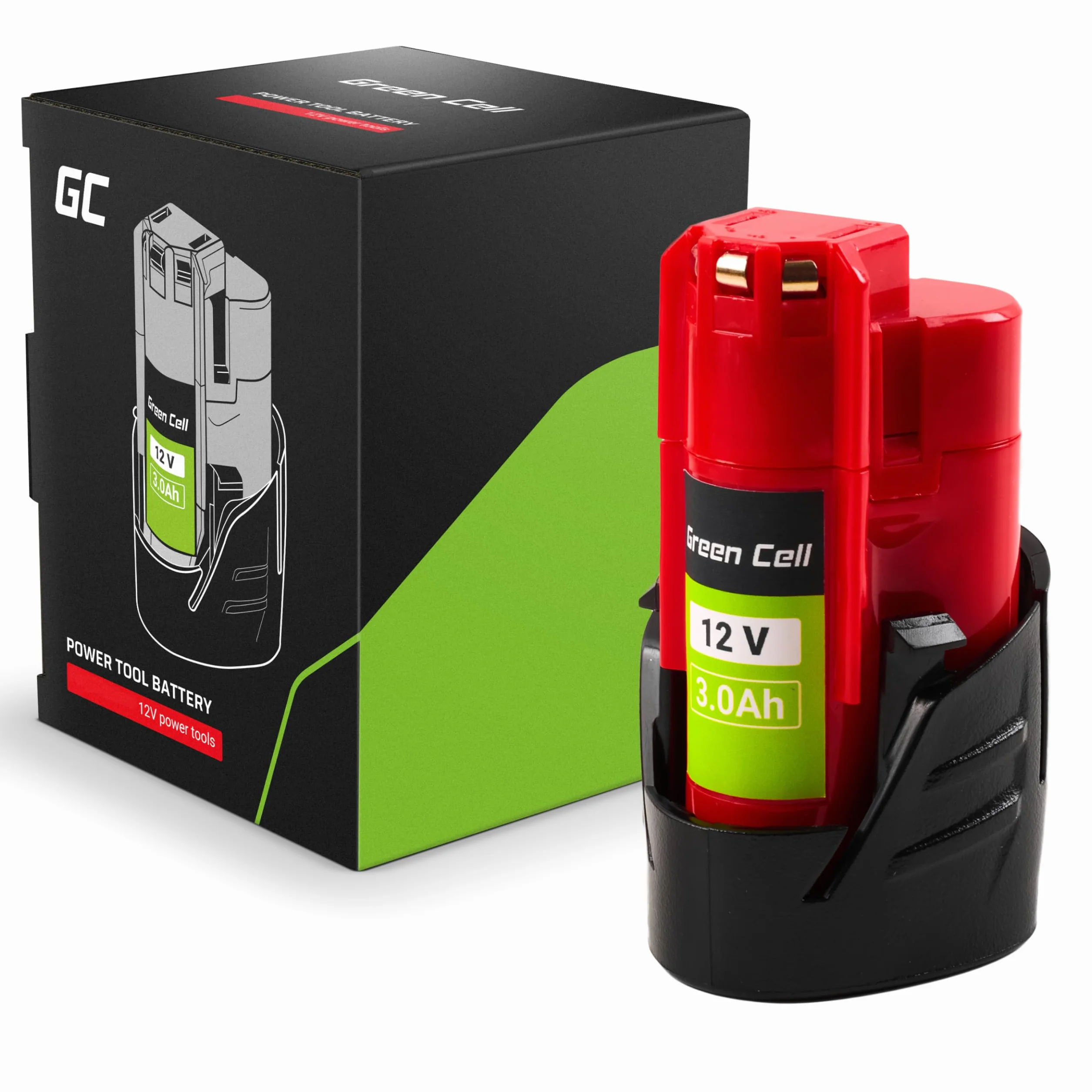 Akumulator Green Cell 12V 3Ah Li-Ion do Elektronarzędzi Milwaukee M12 — Wysokiej Jakości, Wydajny i Niezawodny Zamiennik 4932451388, Długotrwałe Zasilanie