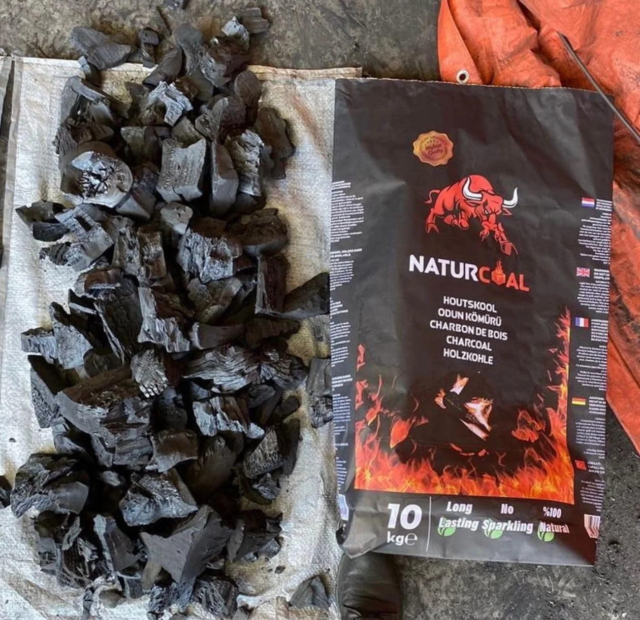 Węgiel drzewny naturalny 10 kg do kominka