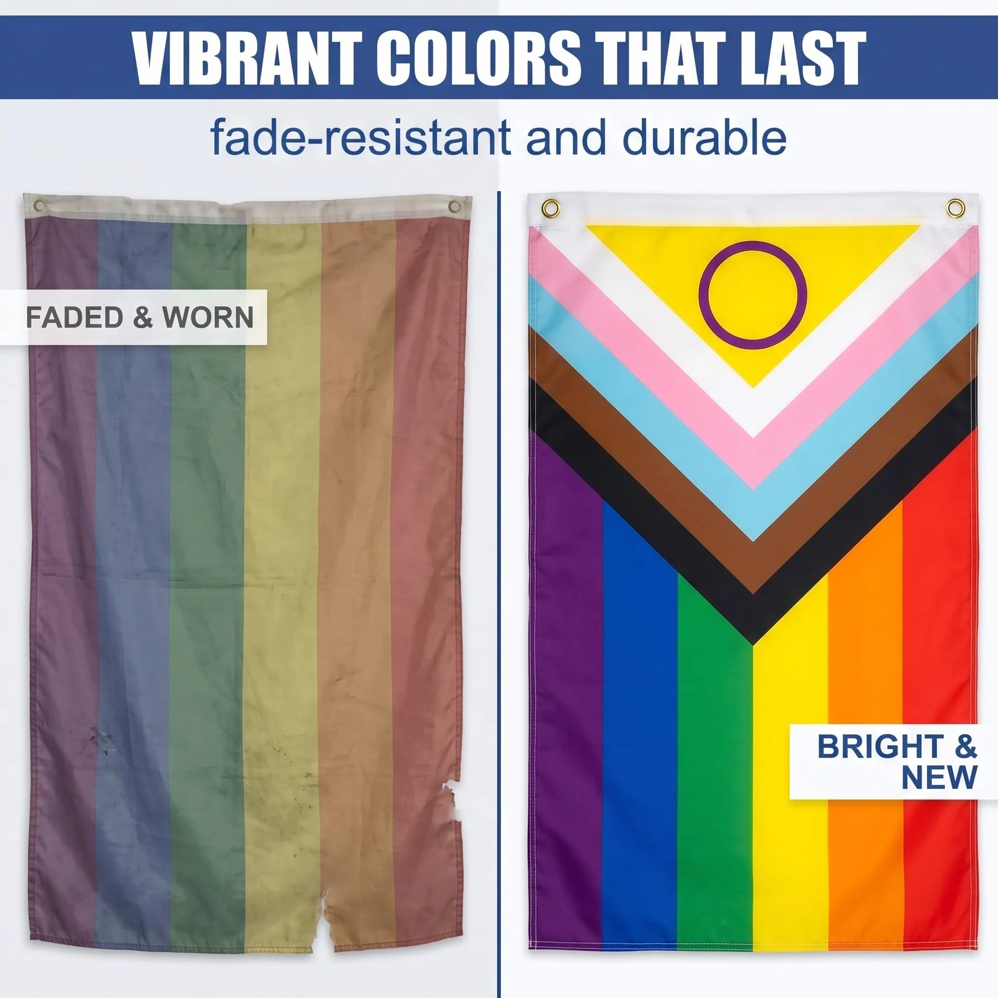 Pride Flag tęczowa flaga 90 x 150 cm – flaga LGBTQ z 2 mosiężnymi oczkami do CSD i Pride Month, odporna na warunki atmosferyczne, tęczowa flaga z poliestru, Gay Pride, dekoracja do użytku na zewnątrz