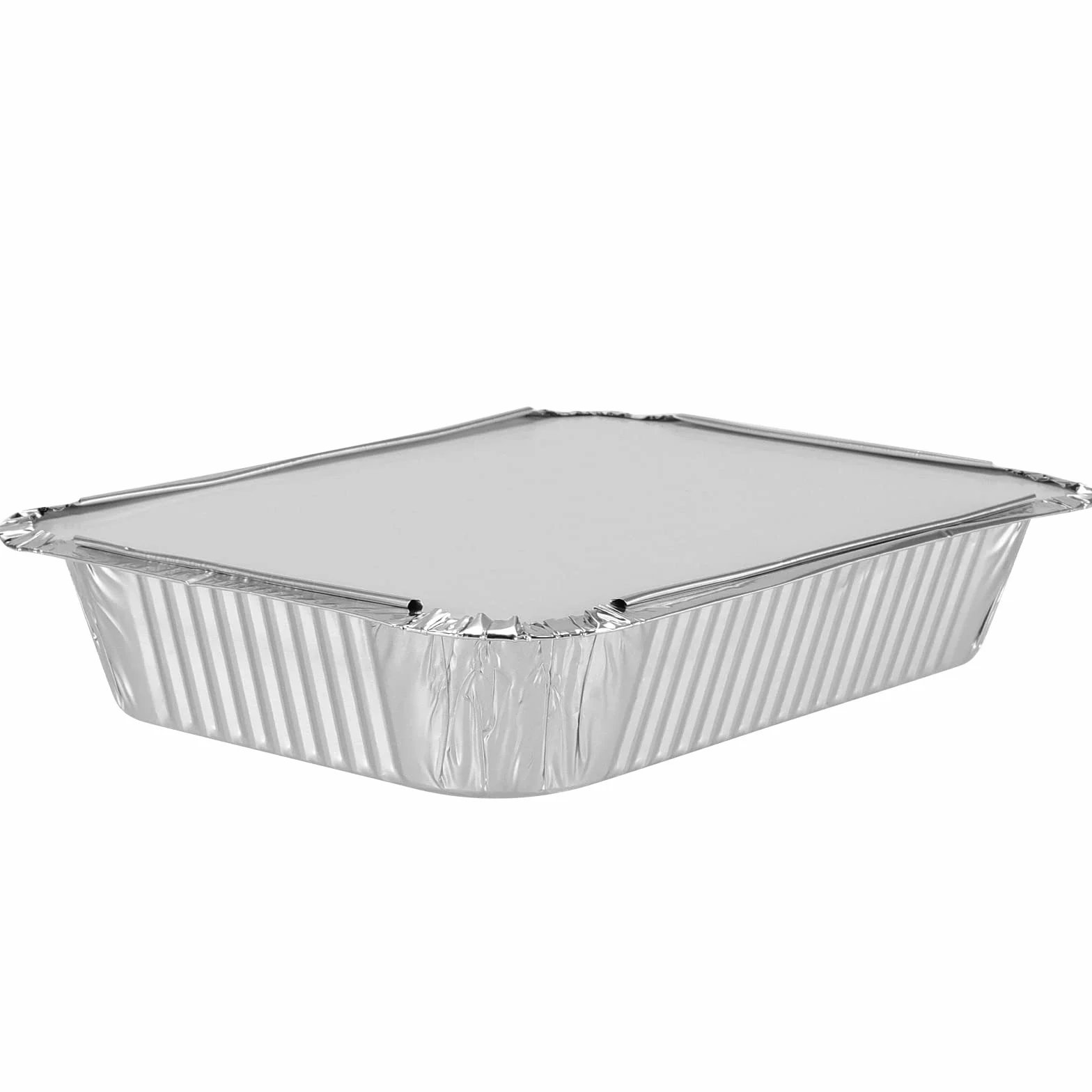 PINGEUI NGOSUET 25 aluminiowych tac do grilla z pokrywką 1000 ml 229x169x50 mm