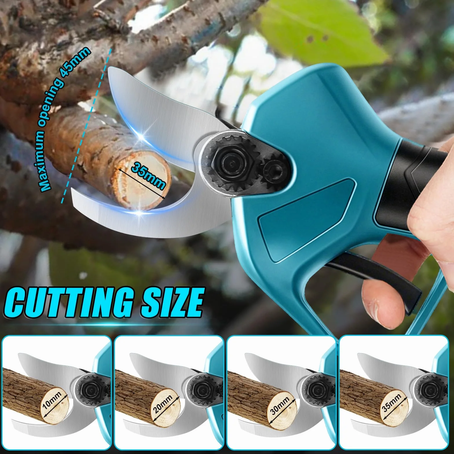 Makita 18 V Akumulatorowe Nożyce do Gałęzi Bezszczotkowe LCD 45 mm