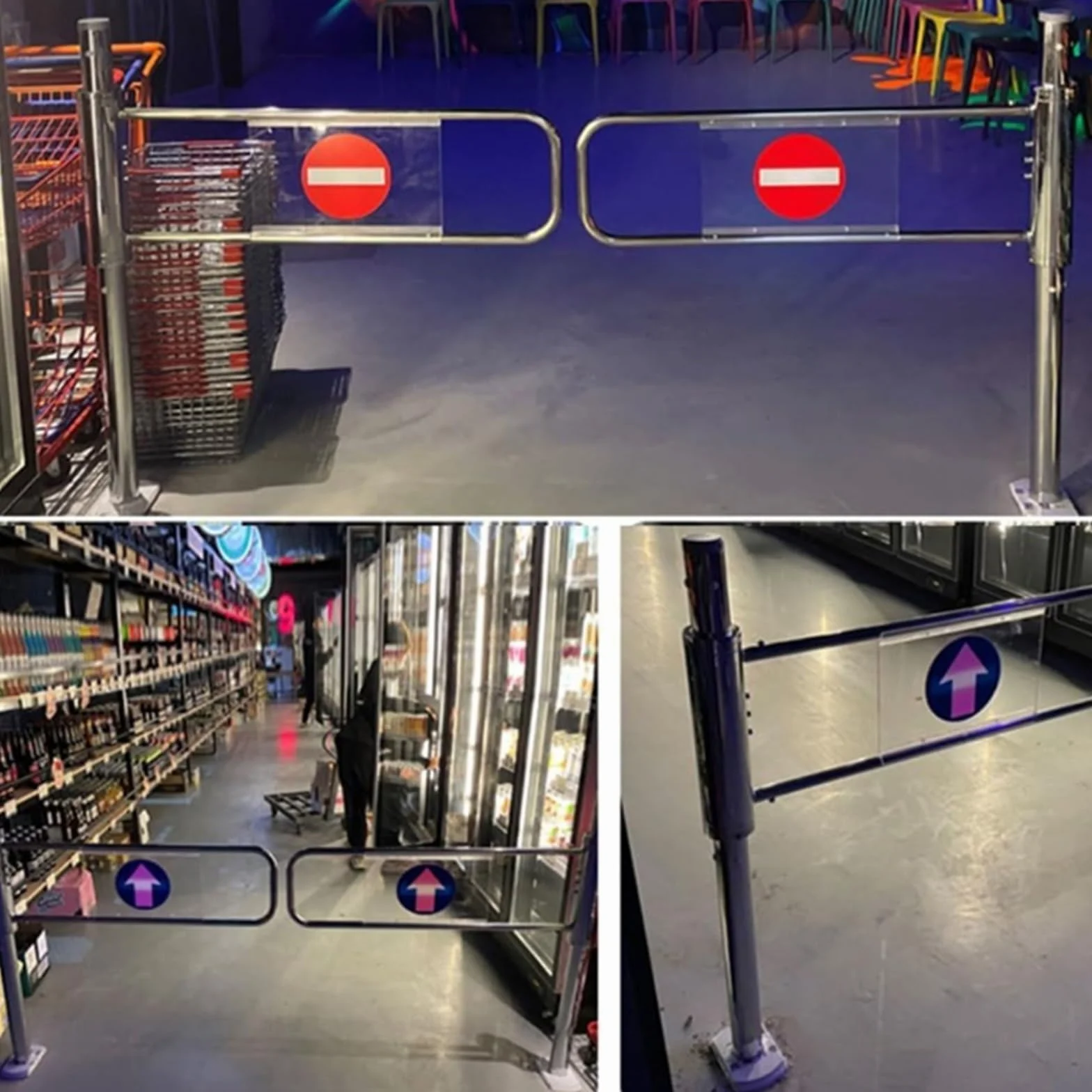 Automatyczne zamykanie brama bezpieczeństwa drzwi jednokierunkowe do supermarketów i magazynów hamulec ręczny do bibliotek regulowany 97 x 130 cm trwała i bezpieczna kontrola dostępu