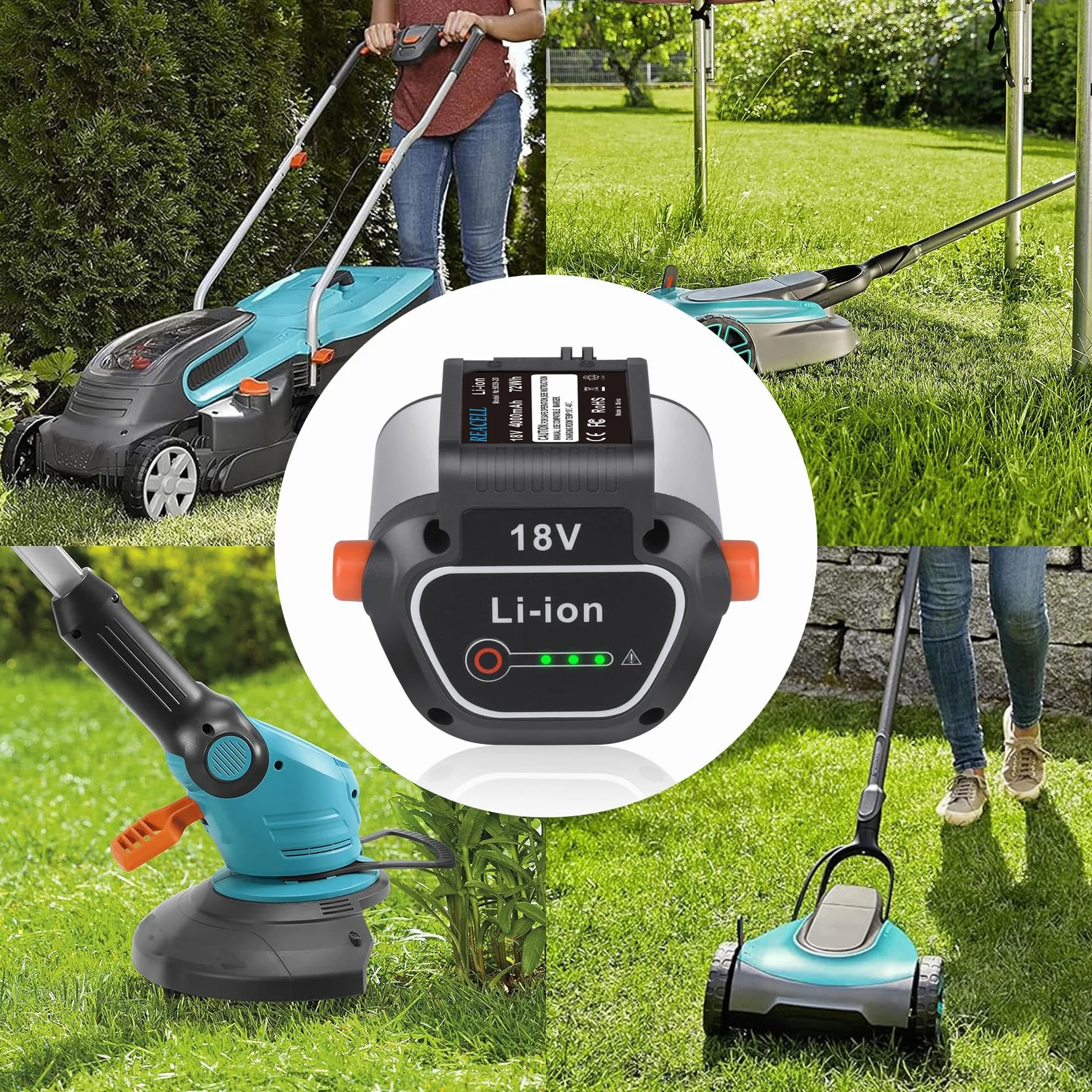 Akumulator 18 V 4000 mAh kompatybilny z Gardena BLi-18 Li-18
