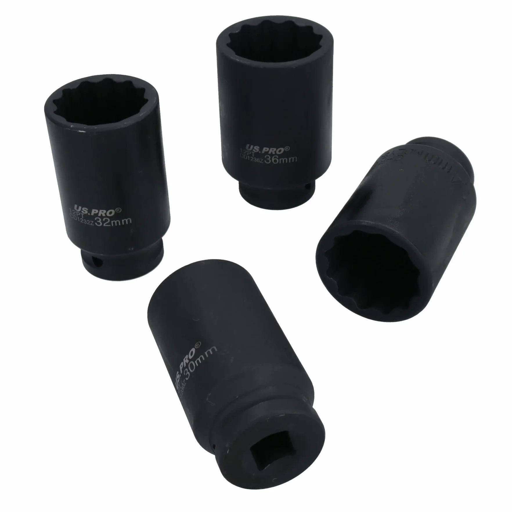 1/2 cala Napęd głęboko nasadka do piasty 30 mm 32 mm 34 mm 36 mm 12 punktów 4 szt