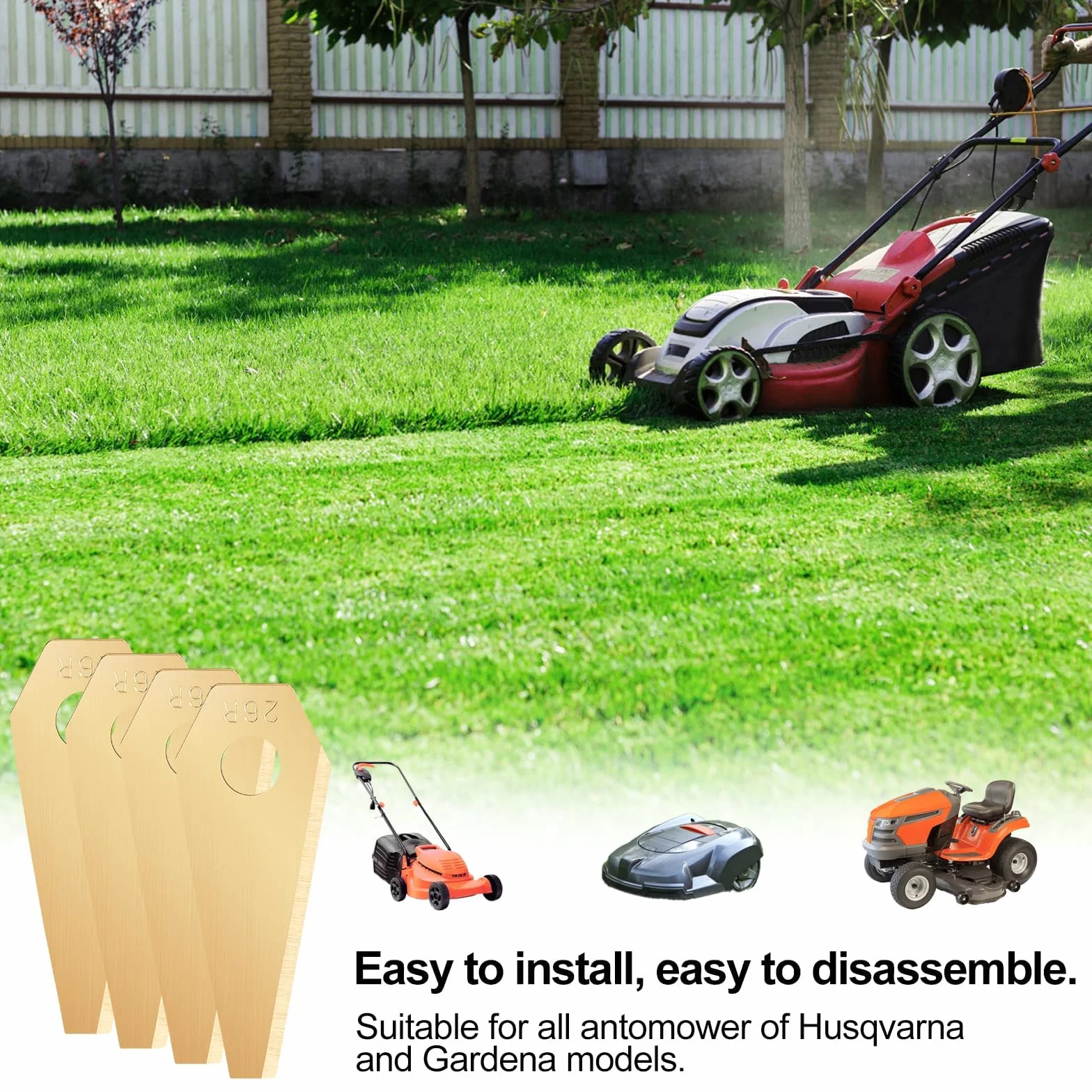 Bosch Indego ostrza do koszenia ze stali nierdzewnej 18 sztuk