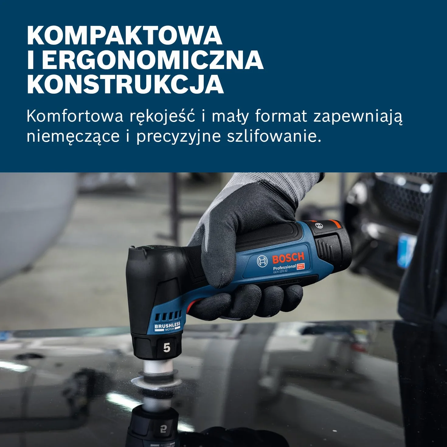 Bosch PRO 12V System Akumulatorowa szlifierka mimośrodowa GEX 12V-32 (talerz oporowy 32 mm z mocowaniem na rzepy, talerz oporowy 32 mm z mocowaniem na klej)