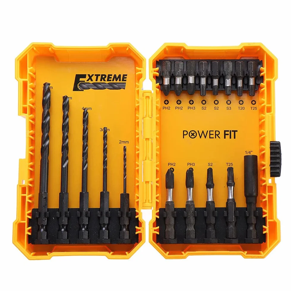 Adapter nasadowy 1/4 cala 18/42 szt. zestaw bitów śrubokrętów S2 stal Impart wkrętarka wiertła do elektronarzędzi-42 szt