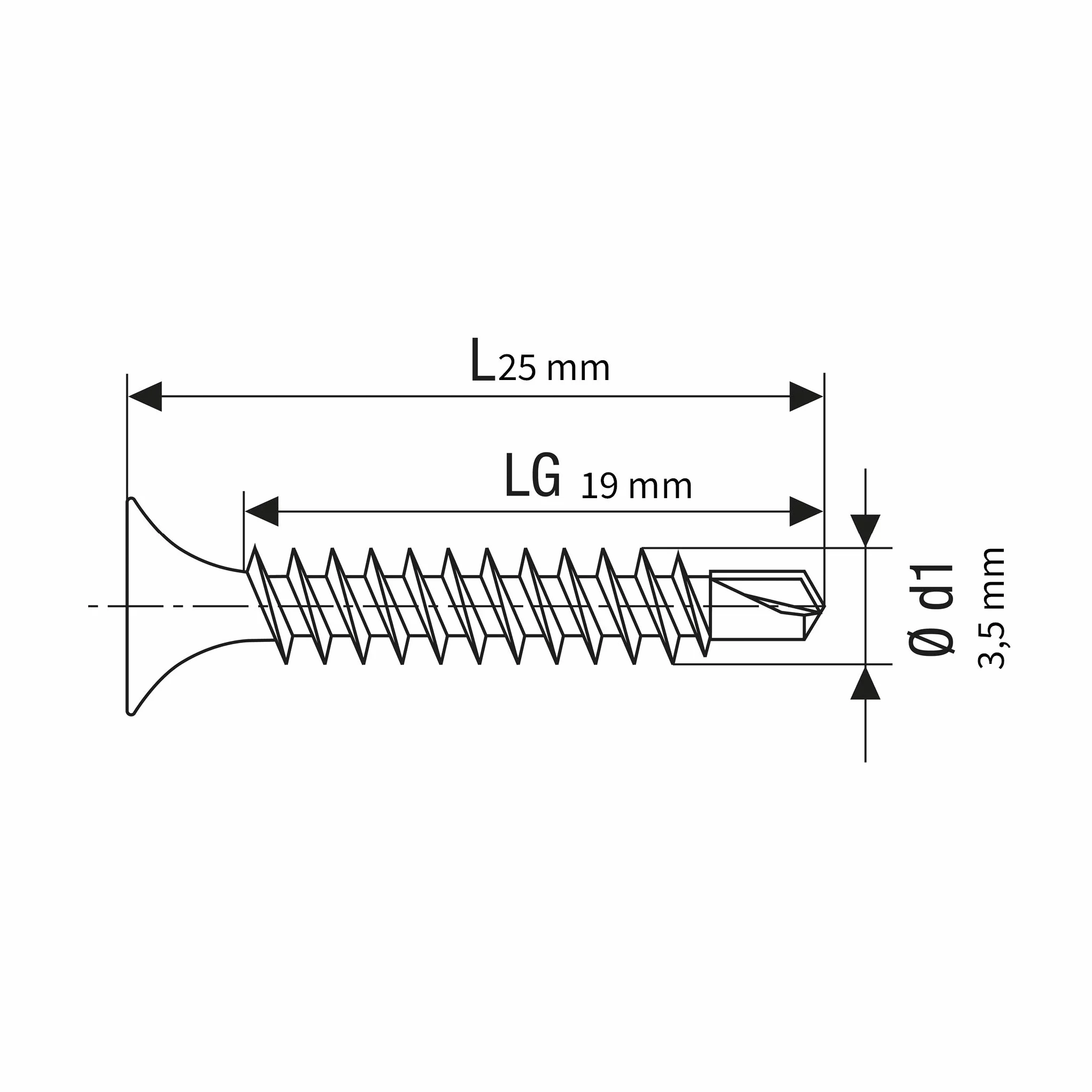 SPAX GIX-D wkręty do szybkiego montażu 3,5 x 25 mm, pełny gwint, 1000 sztuk, końcówka wiertnicza, rowek krzyżowy H2, łeb trąbkowy, śruby do suchego montażu do wzmocnionych profili metalowych – 1991170350255