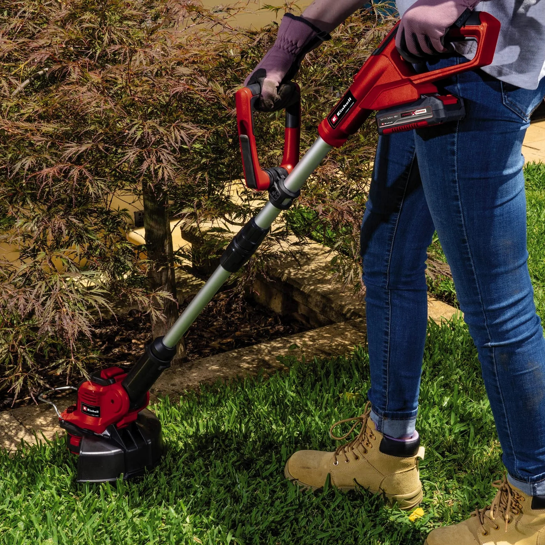 Einhell GE-CT 18/28 Li TC-Solo Akumulatorowa Podkaszarka do Trawy 28 cm Czerwony Czarny