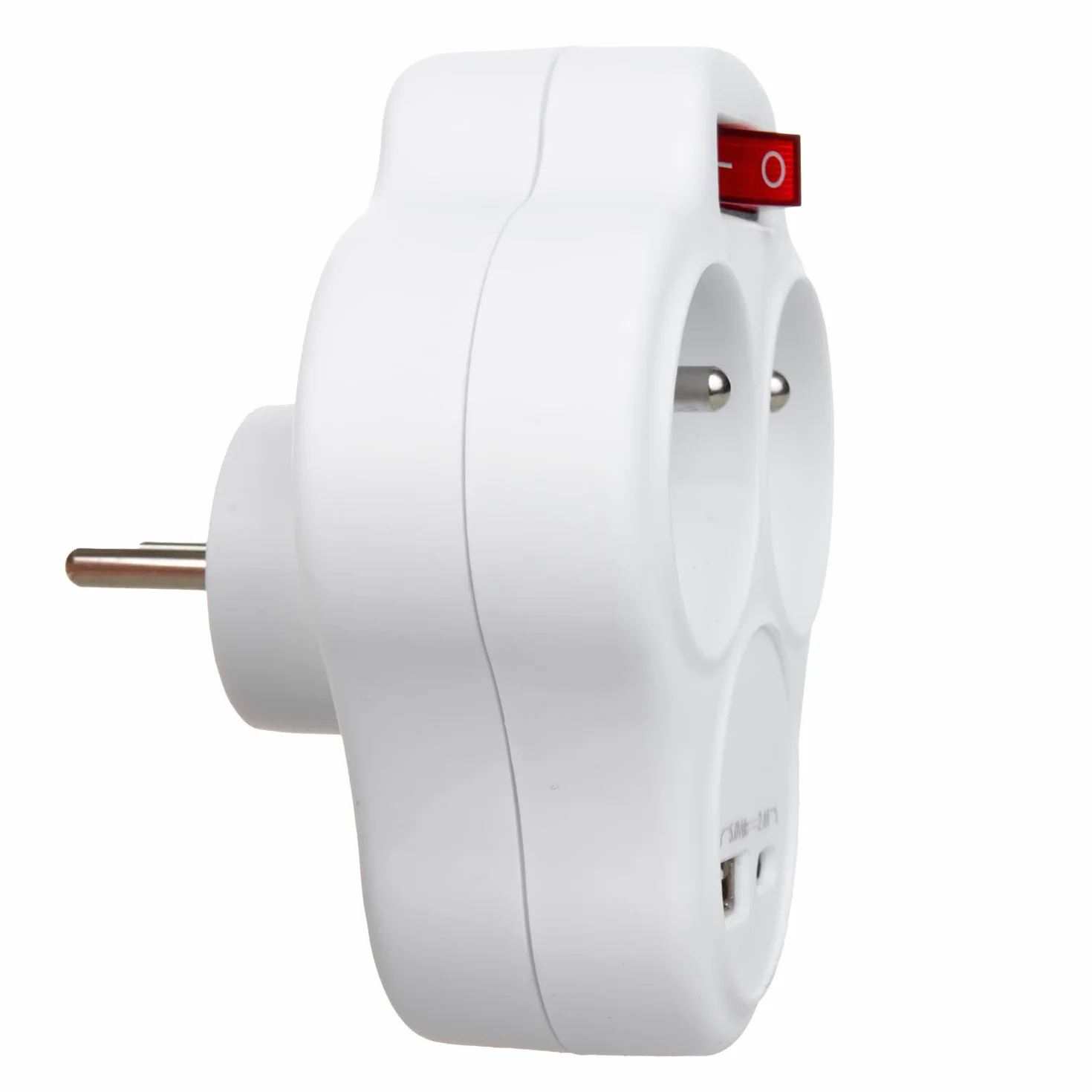 Gniazdko prądowe Maclean, rozgałęźnik z 2 gniazdami i USB A/C 2.4A, typu E, 2x16A, MCE336 E