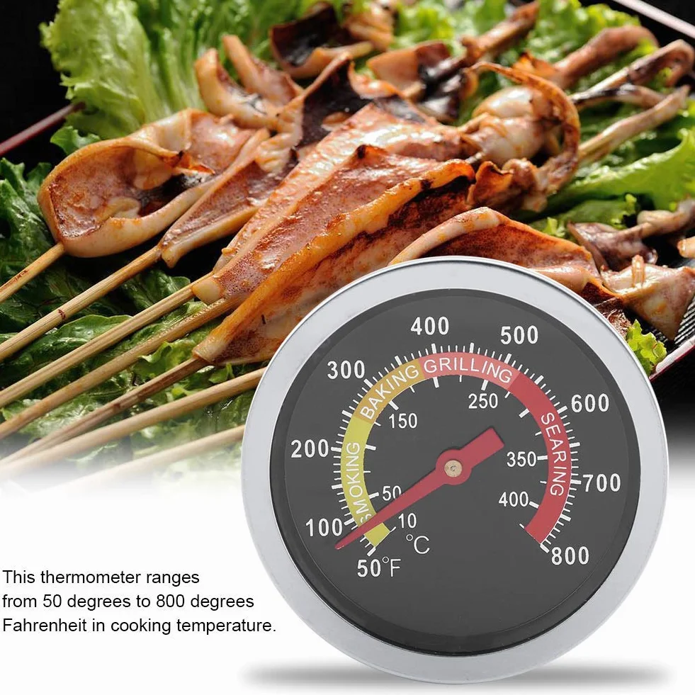 50~800 ℉ termometr ze stali nierdzewnej do grillowania wyświetlacz temperatury do grillowania OPAKOWANIA WIELORAZOWE socialme-eu