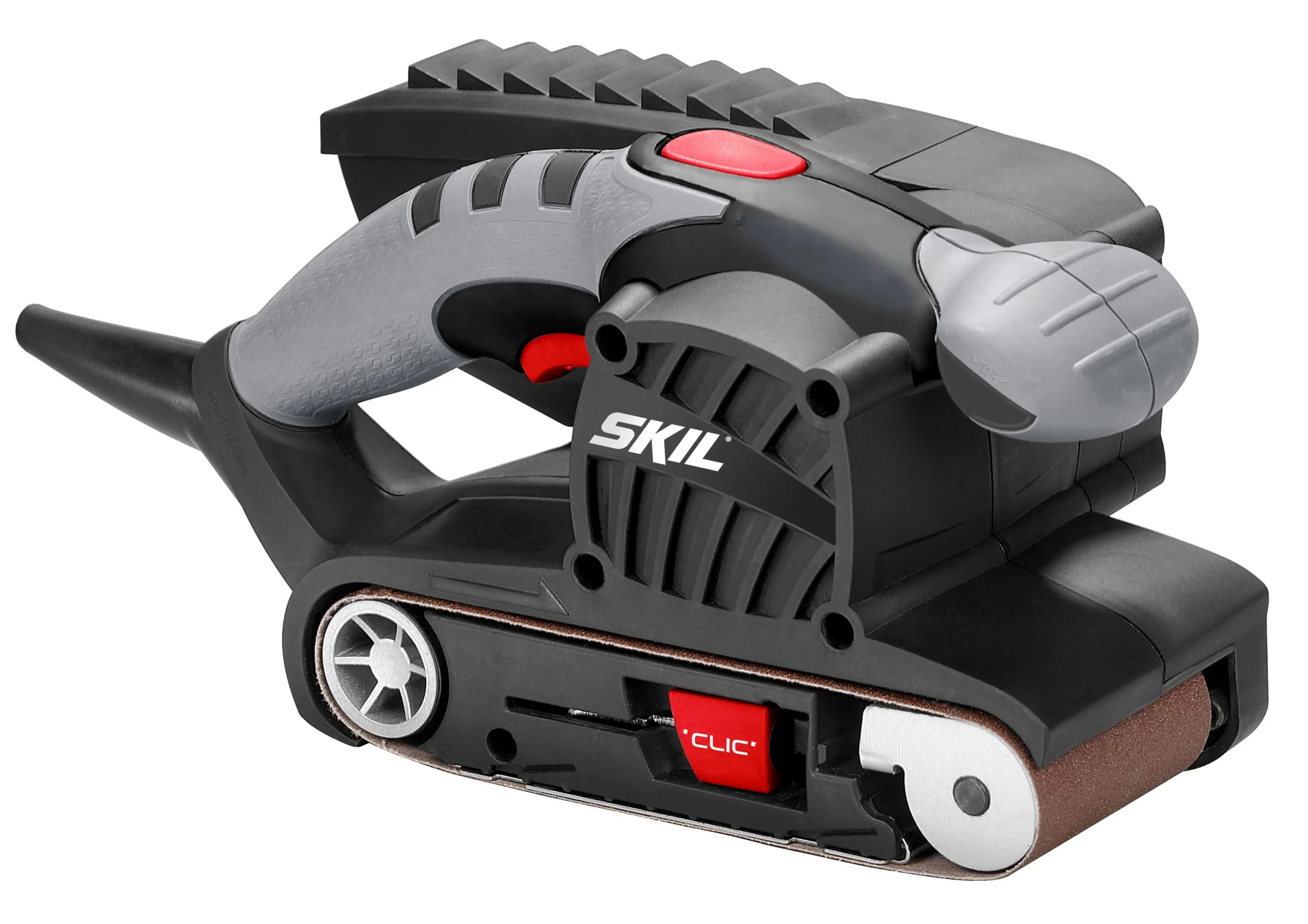 Skil Szlifierka taśmowa 1215 AA (650 W, 76 x 457 mm, automatyczne centrowanie taśmy, rama szlifierska, adapter do odkurzacza + pojemnik na kurz)