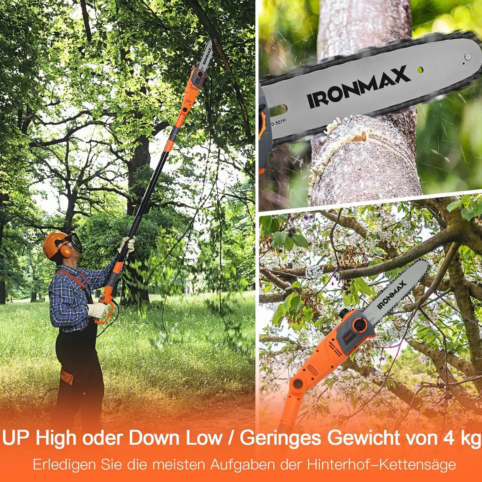 GOPLUS sekator elektryczny piła łańcuchowa 750 W 25 cm 286 cm