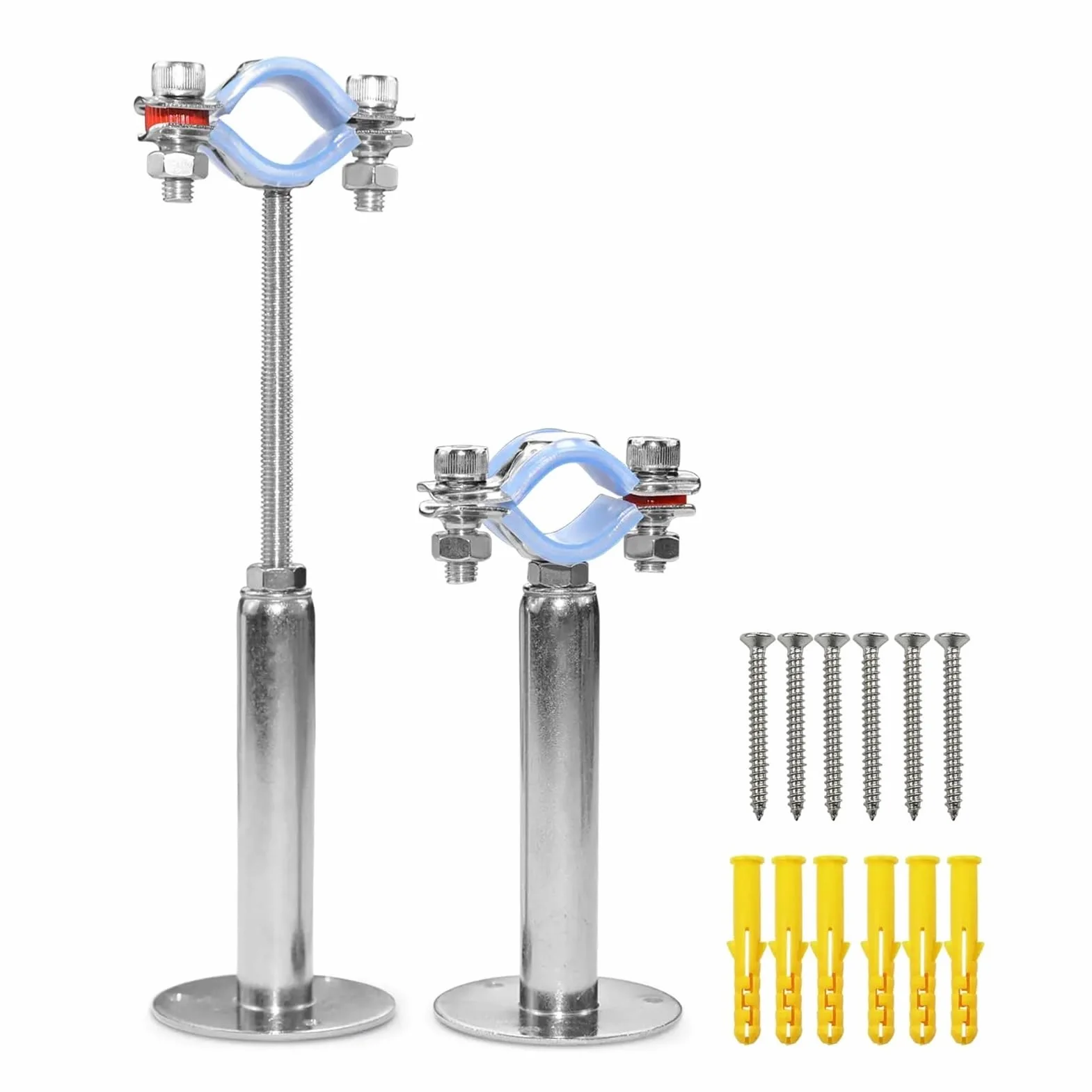 Zacisk do wieszania rur ze stali nierdzewnej 304 | 15-108mm 2 szt. Uchwyt ścienny ze stali nierdzewnej do montażu sufitowego(100-200mm Adjust,2PCS 32-34MM-OTHER)