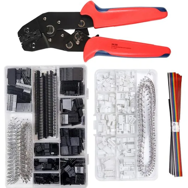VIDOO Zestaw Szczypiec Zaciskowych-1550szt, 460szt 2,54mm Jst-xh Jst Konektory Komplet