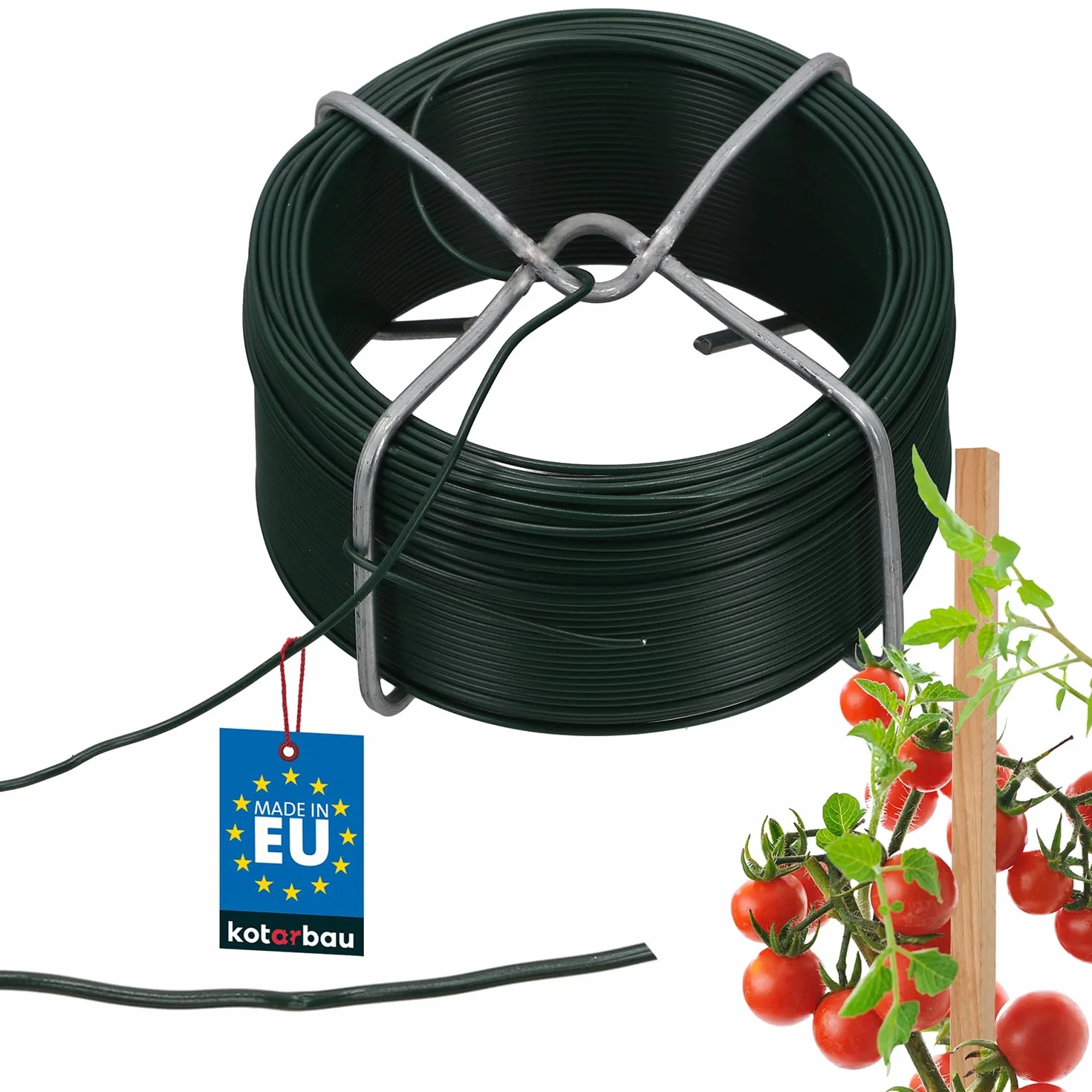 KOTARBAU® Przędza ogrodowa 1,4 mm 50 m powlekana PCW zielona