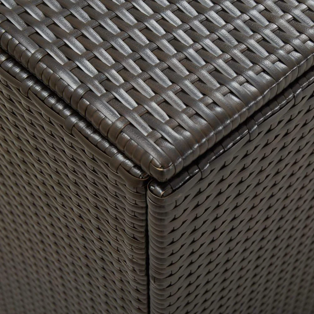 Skrzynia Ogrodowa Poly Rattan 100x50x50 cm Odporna na Pogodę z Wkładką PE