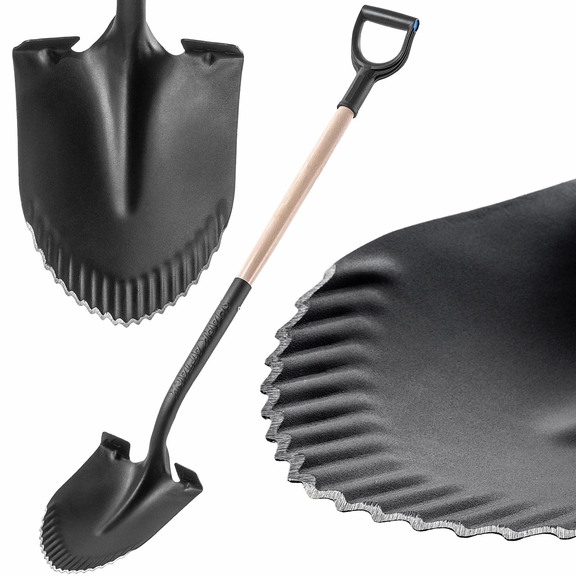 KADAX Szpadel drenażowy spiczasty z uchwytem D 130 x 23,5 cm