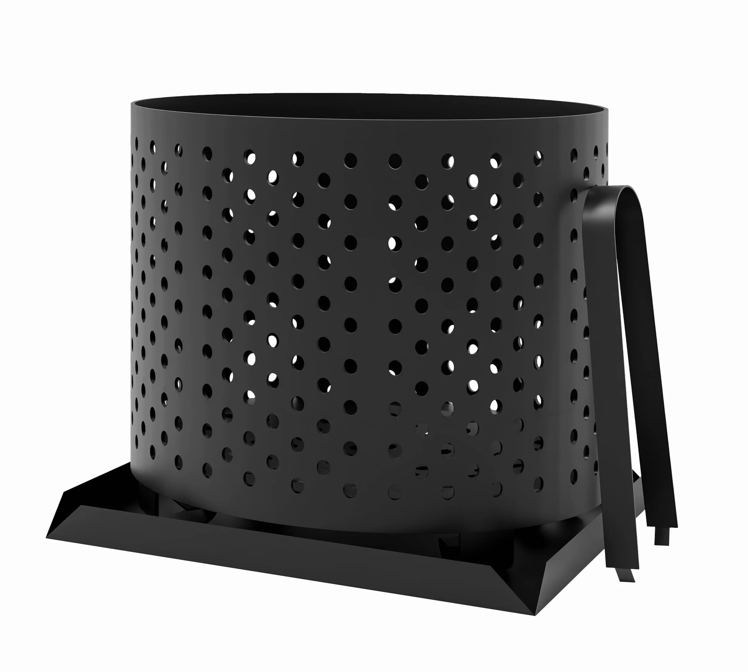 Kingson Kosz na pellet do kominka stalowy palnik 24x17x22 cm
