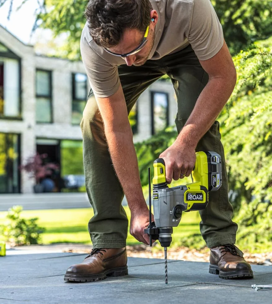 Ryobi R18SDS-0 5133002305 Młotowiertarka Udarowa 18V, Uchwyt SDS+, Udar Pneumatyczny, Energia Udaru 1.3 J, Funkcja Dłutowania, z Udarem Lub bez