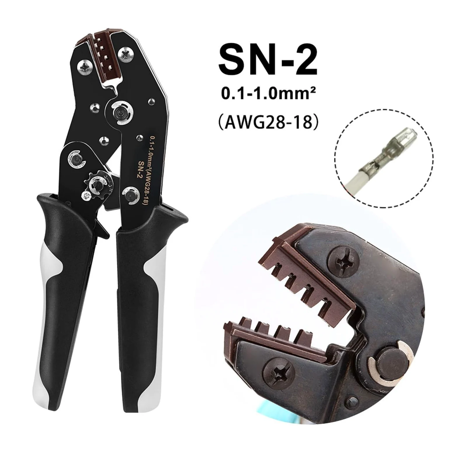 Szczypce Do Zaciskania Drutu 0,5-2,5 Mm2 20-13AWG Skrzynki TAB 2.8 4. 6.3 SM2. XH2.54 Zestawy Zacisków Elektryczne Narzędzia Ręczne Precyzyjny, OszczęDzająCy Pracę(SN-28B 1550PCS460PCS)