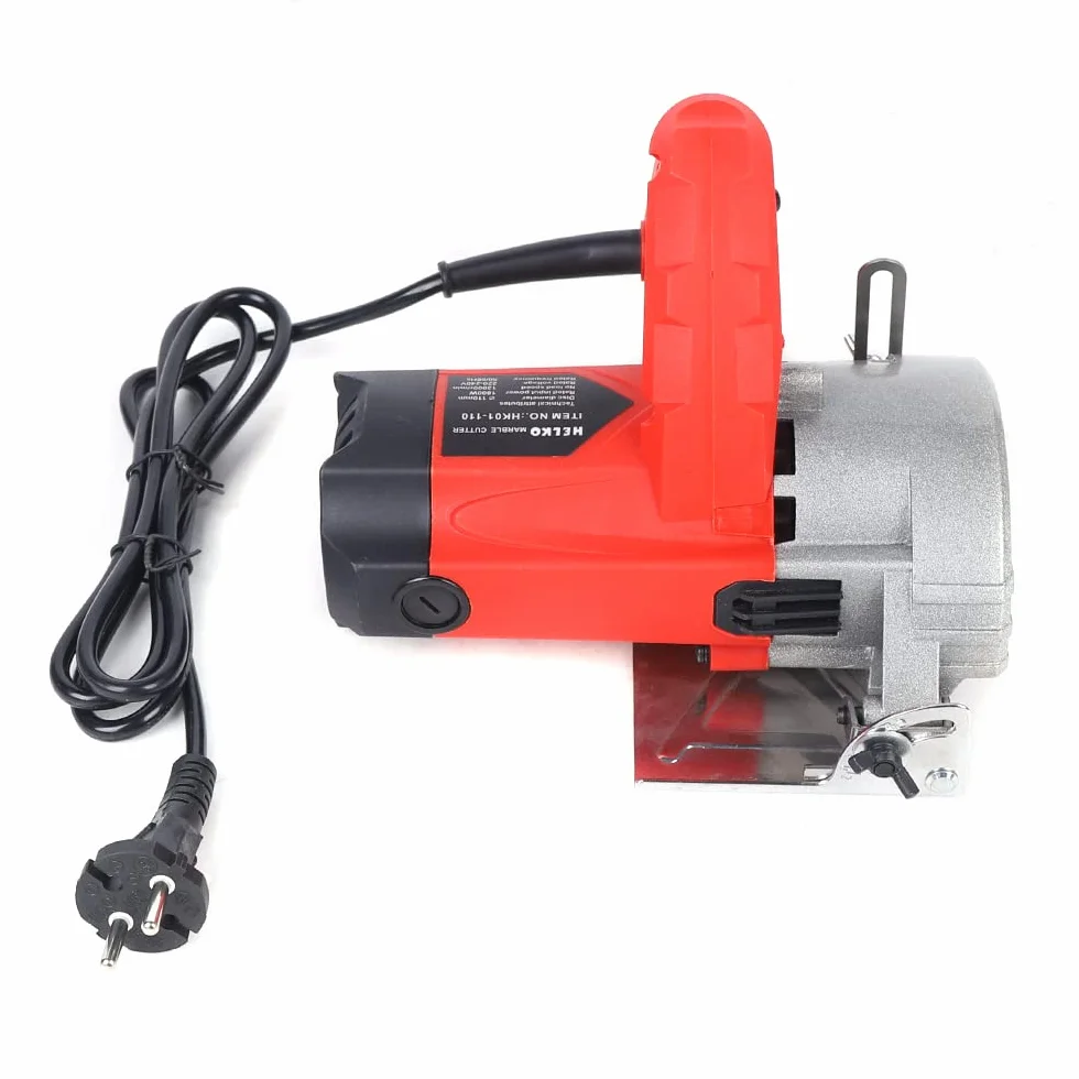 Ręczna piła tarczowa 220 V, przenośna piła tarczowa do kamienia, stołowa piła tarczowa z 110 mm brzeszczotem, maszyna do cięcia płytek, kamienia, do cięcia płytek i drewna, 1580 W, maks.