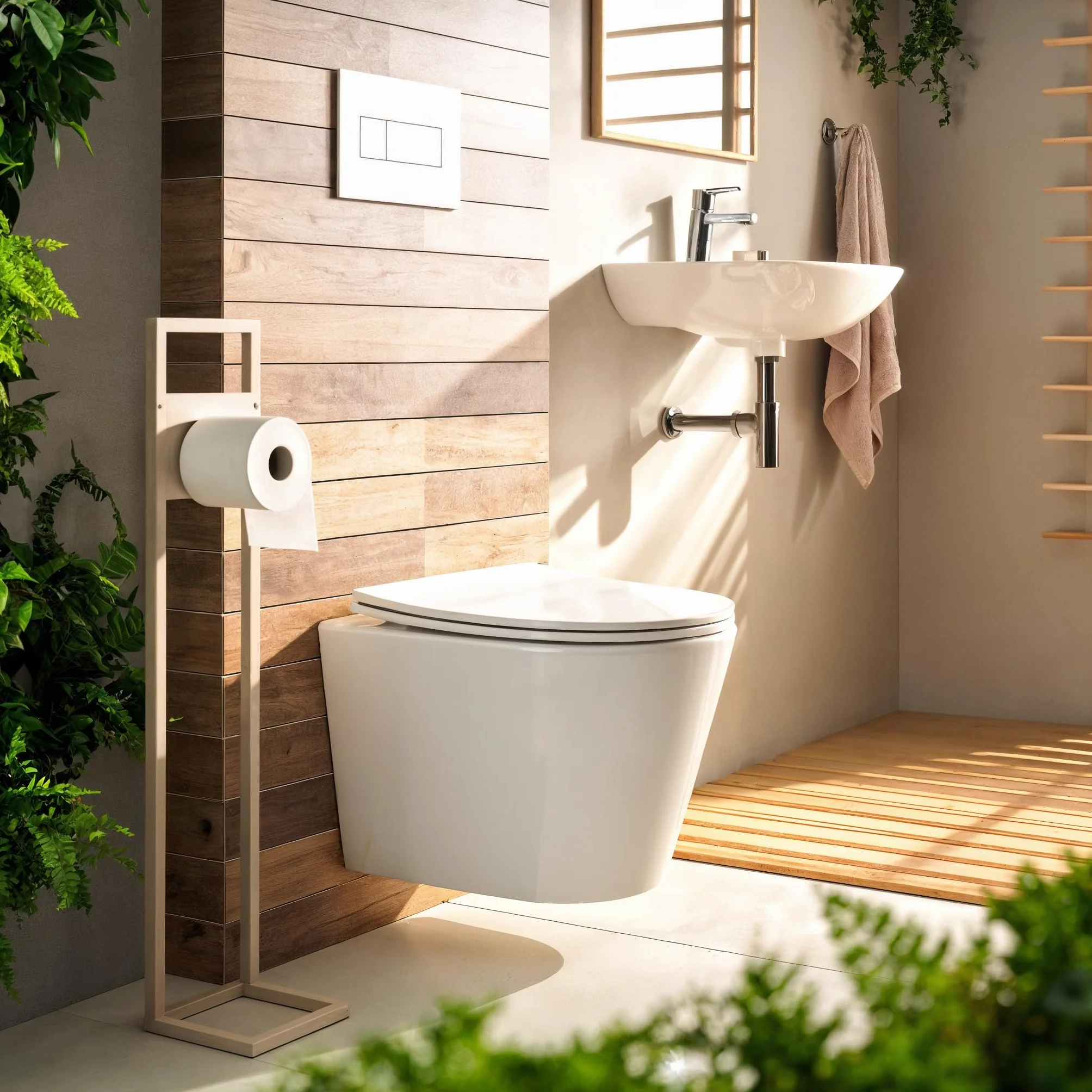 Imprese JESS TWIST – Miska WC wisząca Rimless, Tornado Flush, Slim Soft Close Seat, 51,5 × 36 cm