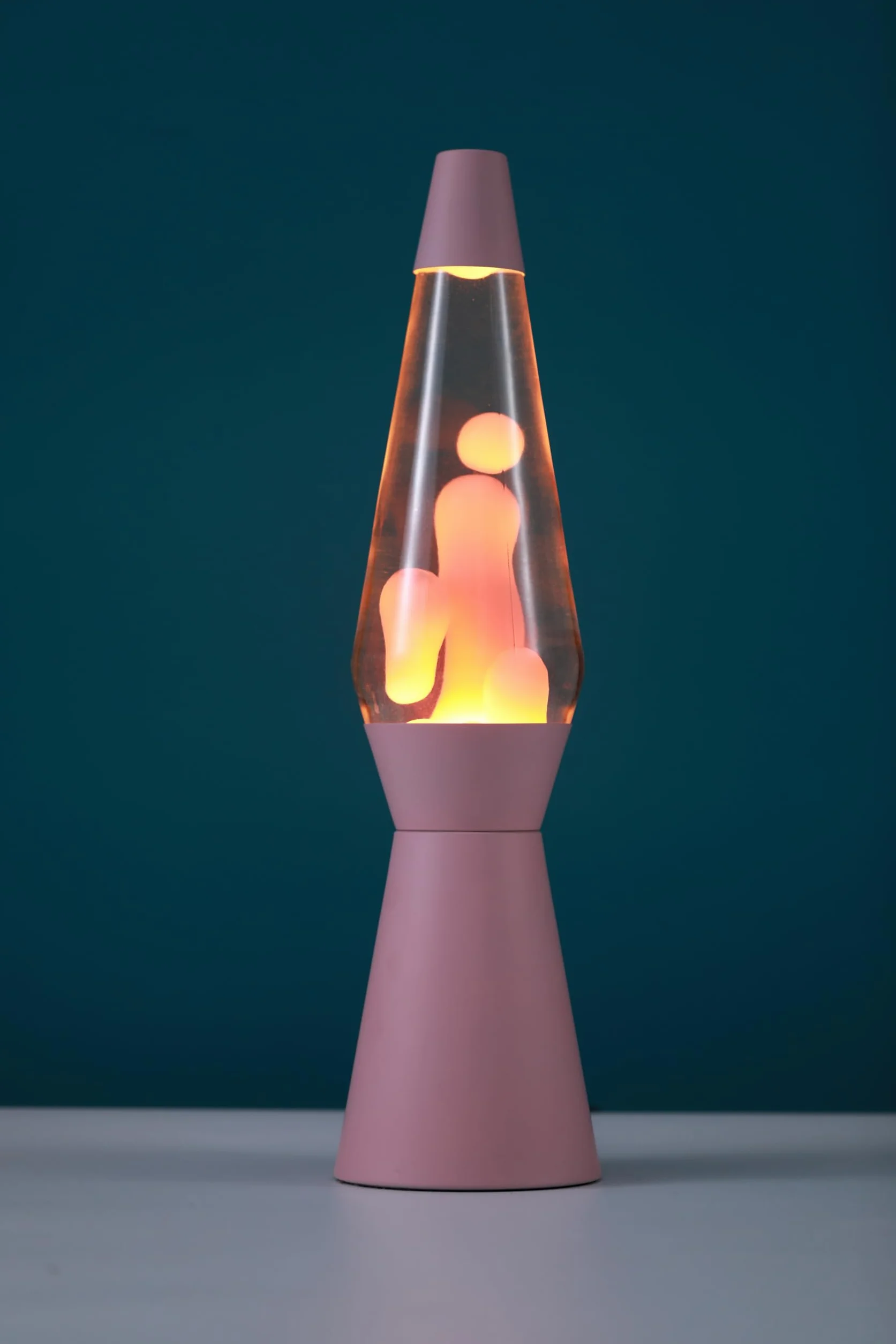 I-TOTAL® - Lampa Lava, efekt bąbelków, lampa lawowa kolorowa (pastelowa róża)