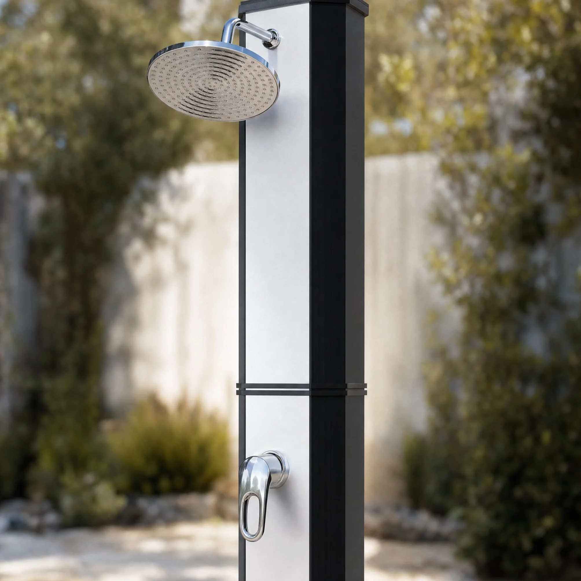 Prysznic Słoneczny 35L 220 cm Chrome z Regulatorem Temperatury do Ogrodu Basenu