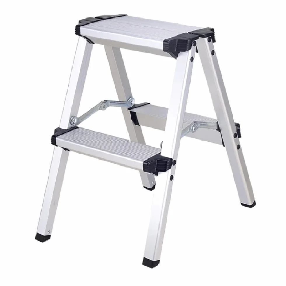 TREPPE Aluminiowa składana drabina dwustronna nożycowa 2 stopnie