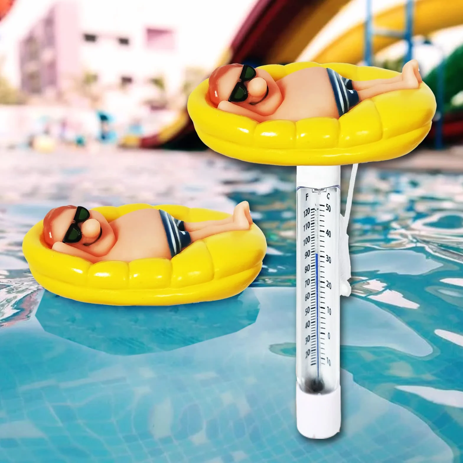 Termometr basenowy pływający ze sznurkiem do wody spa i akwarium