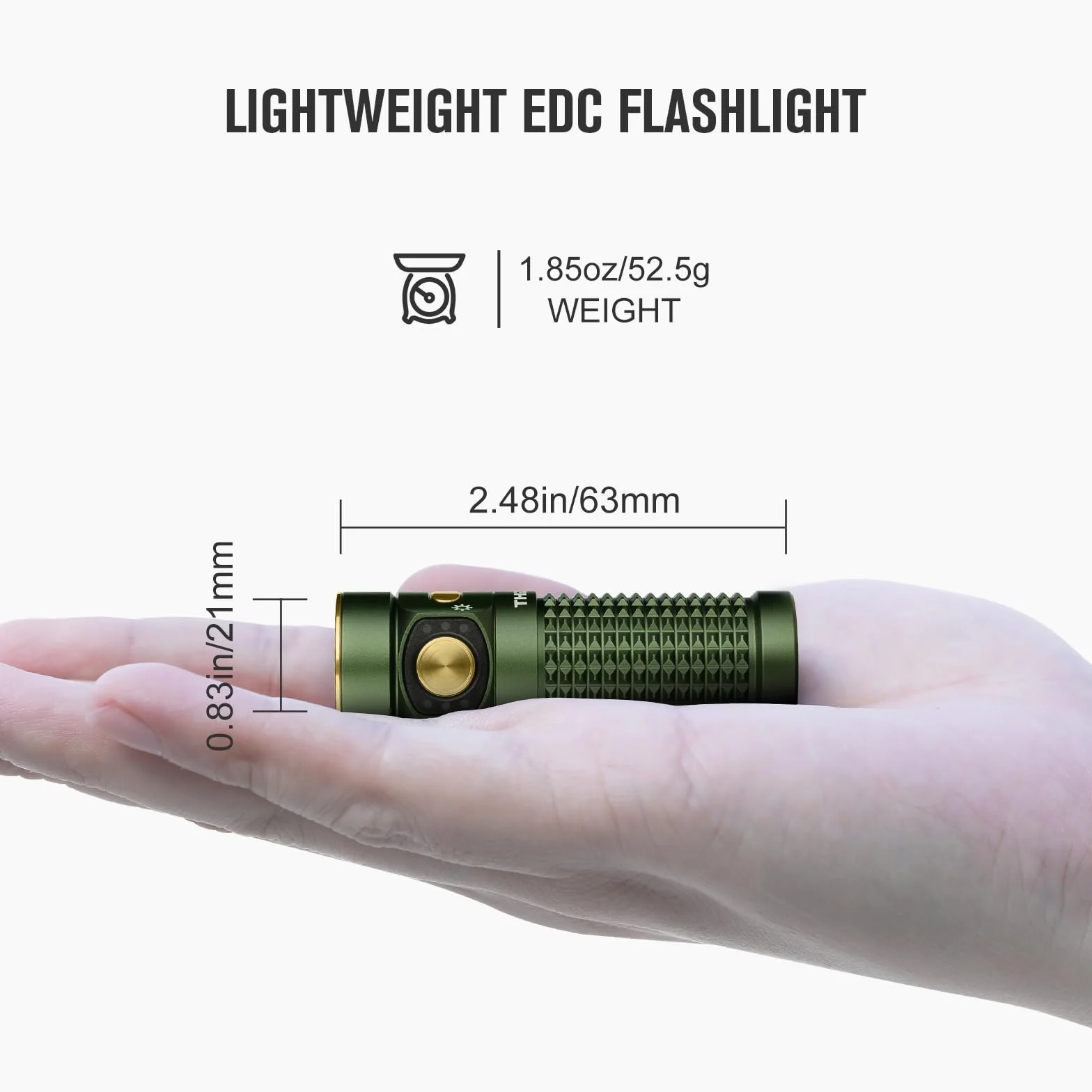 OLIGHT Baton 4 latarka LED o dużej mocy 1300 lumenów 170 m wodoodporna mini latarka na kemping awaryjne podróże zielona