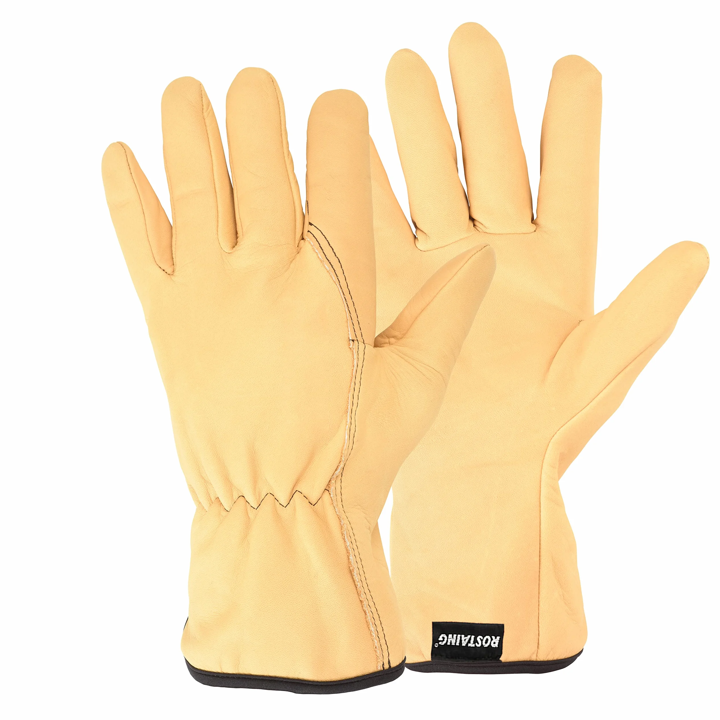 Rostaing TRADITION-IT08 Gants de Jardinage 100% Cuir Tanné En France Hydrofuge Grande Longueur Tradition Taille 08 rękawiczki, beżowe, 8