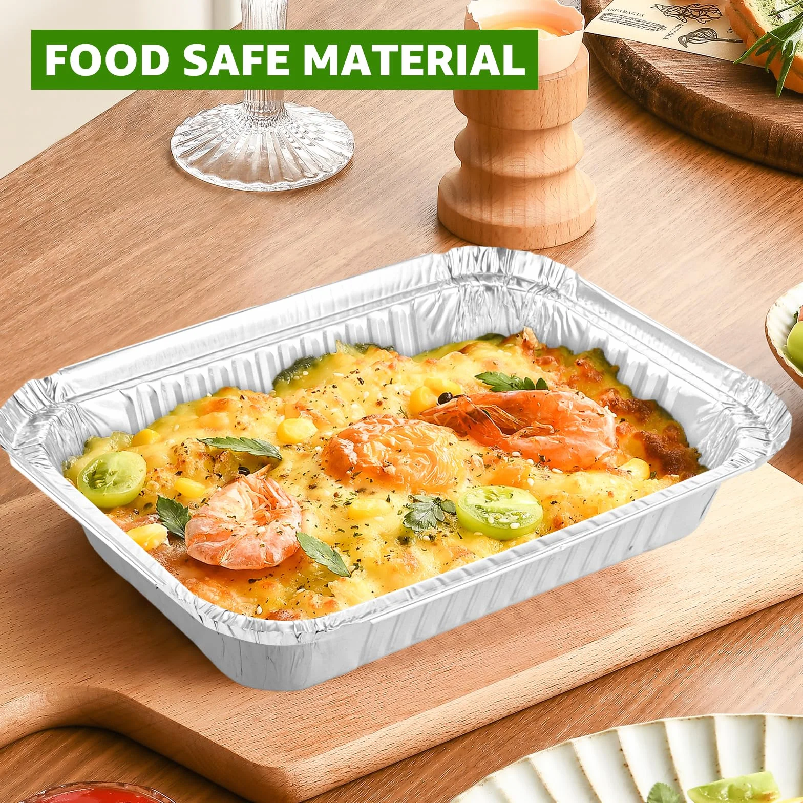 SENENQU Zestaw 75 misek aluminiowych z pokrywką 850 ml – jednorazowe miski z folii aluminiowej z pokrywką do pieczenia, smażenia, gotowania, małych pojemników – 21 x 14 cm