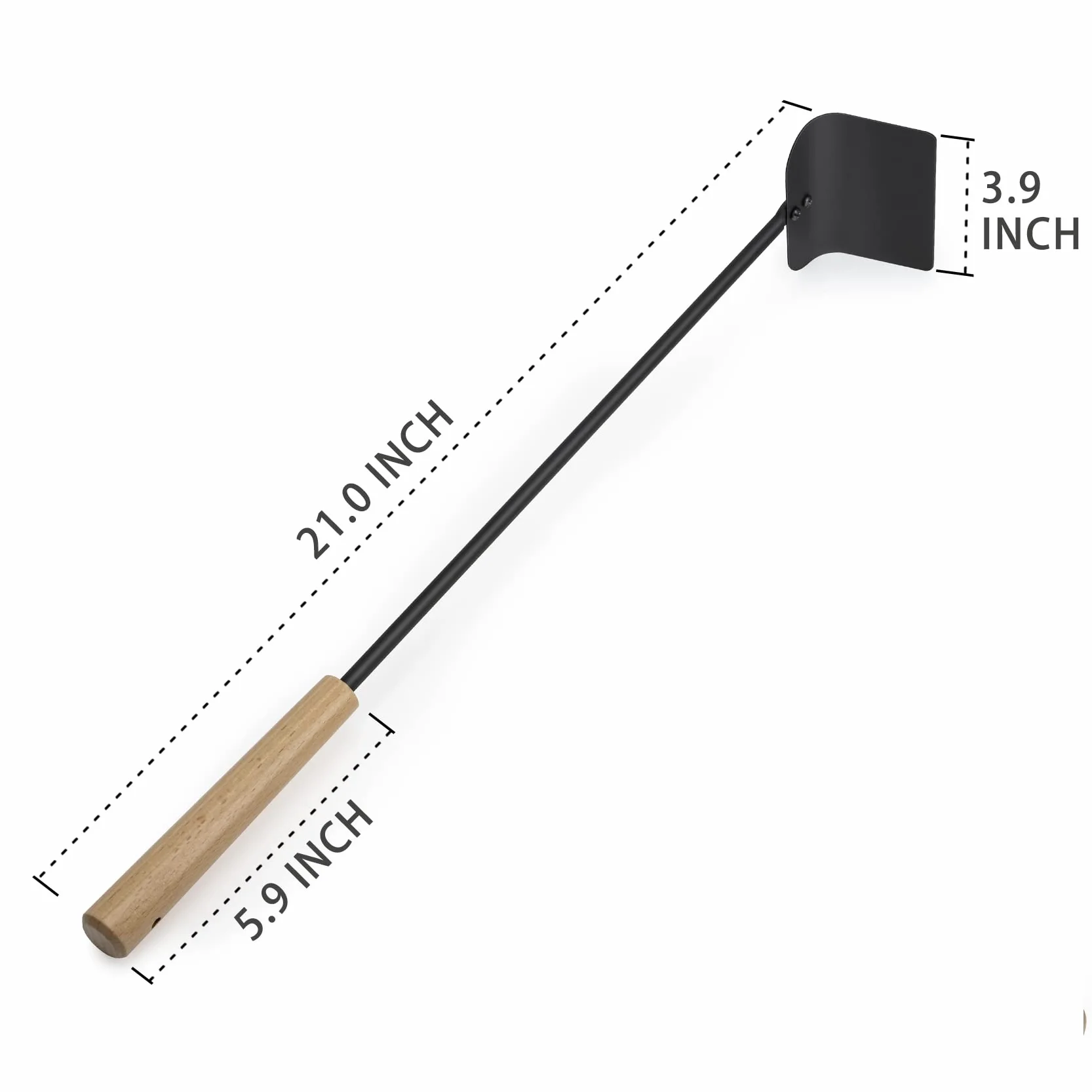 onlyfire Metalowa skrobaczka do popiołu z długim uchwytem 53 cm akcesoria do grilla na węgiel drzewny