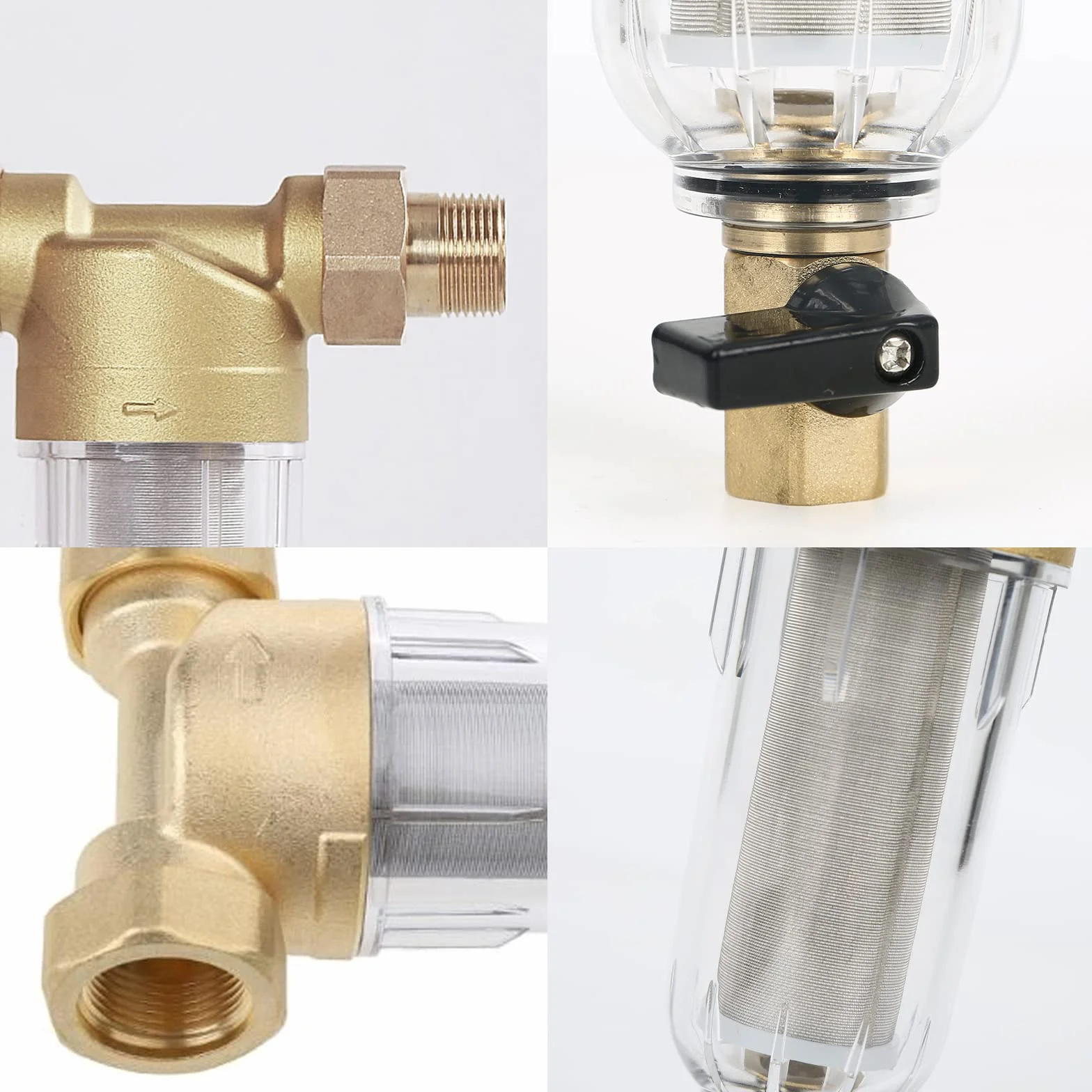Filtr do Wody Wielokrotnego Użytku - Wstępny, Osadowy 1 Cal, Spin Down z Możliwością Spłukiwania - Adapter 3/4"