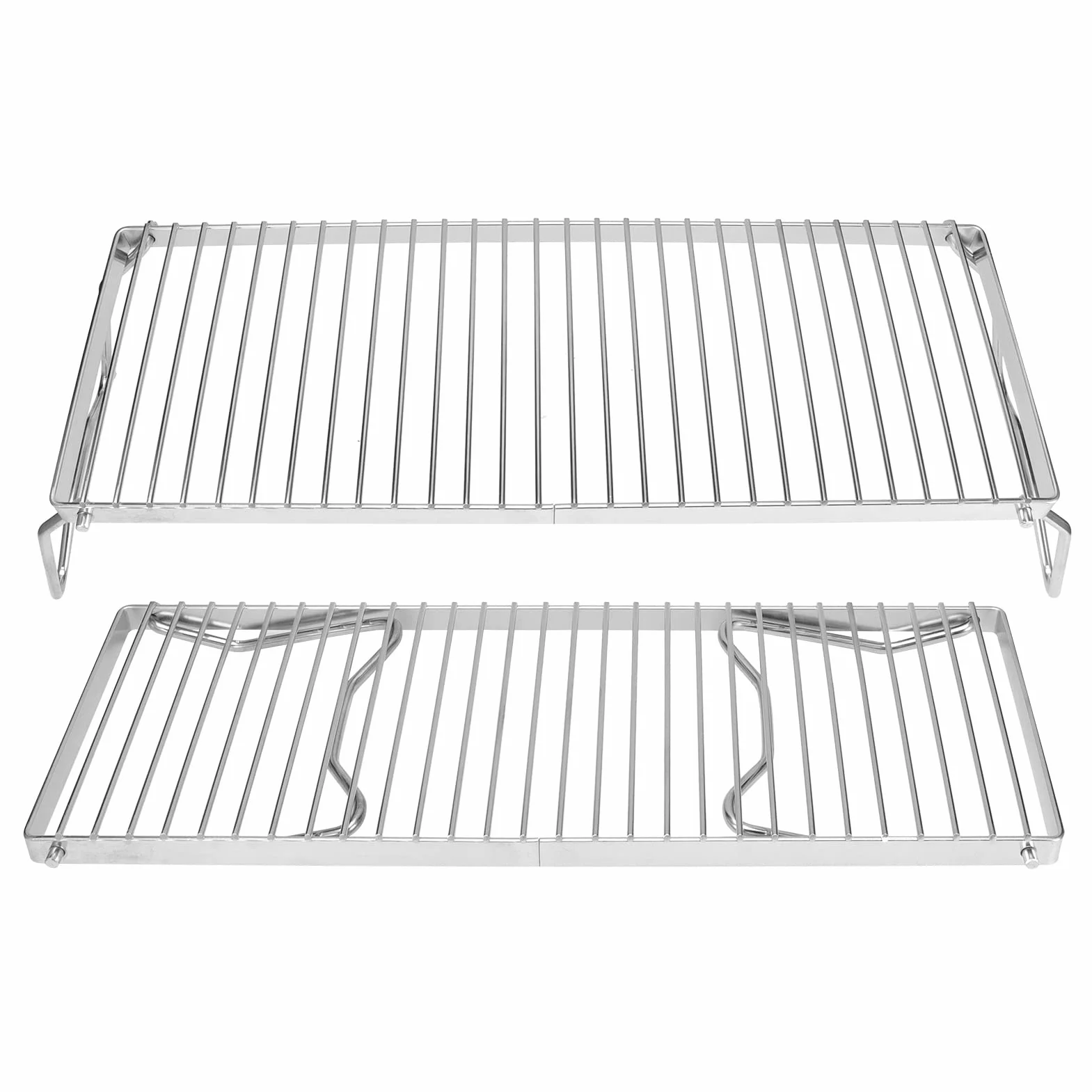 Grill Ogniskowy ze Stali Nierdzewnej, Przenośny Składany Grill Ognisko Ruszt do Grilla Uniwersalny Stojak Na Grilla Na Kemping Na Zewnątrz Domu 44 X 16 Cm