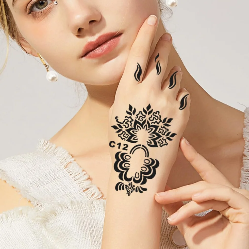 14 arkuszy tymczasowych tatuaży, Face Body Art Paint, 200 wzorów wodoodpornych tatuaży festiwalowych naklejek dla dzieci i dorosłych na twarz, dłonie, stopy, palce