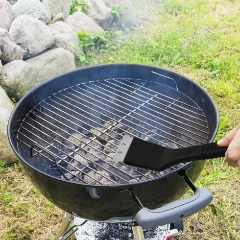 Stalowe biuro grillowe 2 sztuki z drucianym stelażem i zgarniaczem do grilla gazowego elektrycznego węglowego