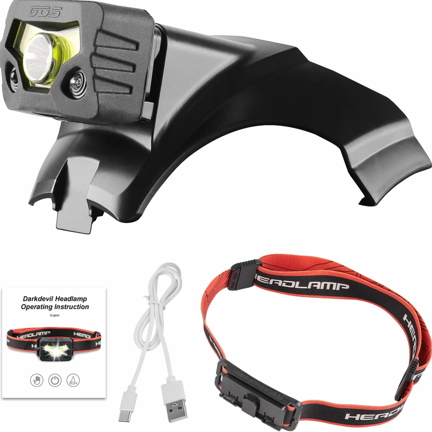 HEARMOR kask ochronny LED ABS budowlany kask dla dorosłych, certyfikat EN397 i EN12492, amortyzacja uderzeń, odporność na penetrację