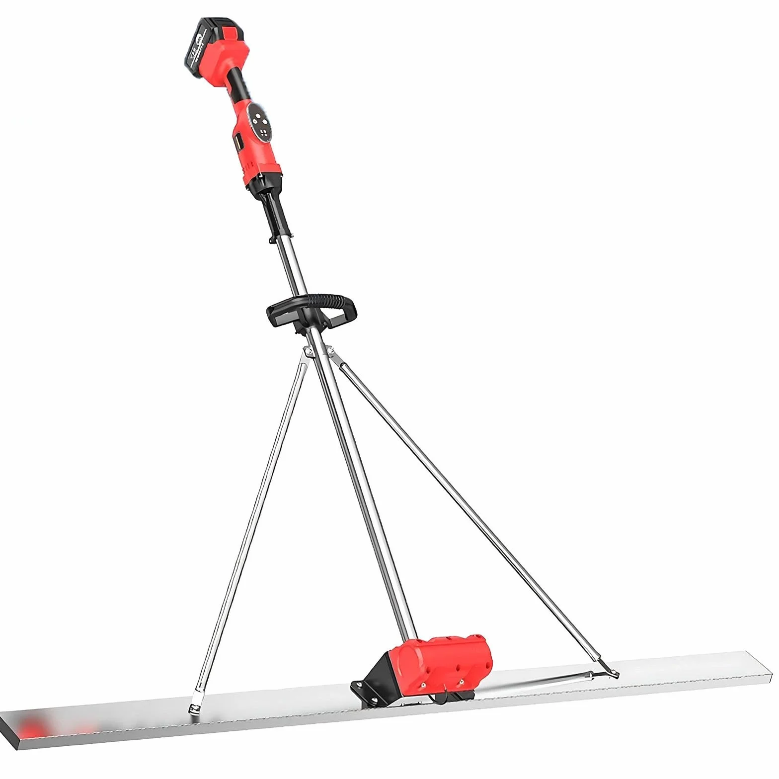 Akumulatorowa Łata Wibracyjna do Betonu na Taras i Podjazd, Elektryczna Listwa 1.5m 1.8m 2m, Silnik Brushless, Bezprzewodowe Nivelowanie Betonu Bez Wysiłku(1.5M)