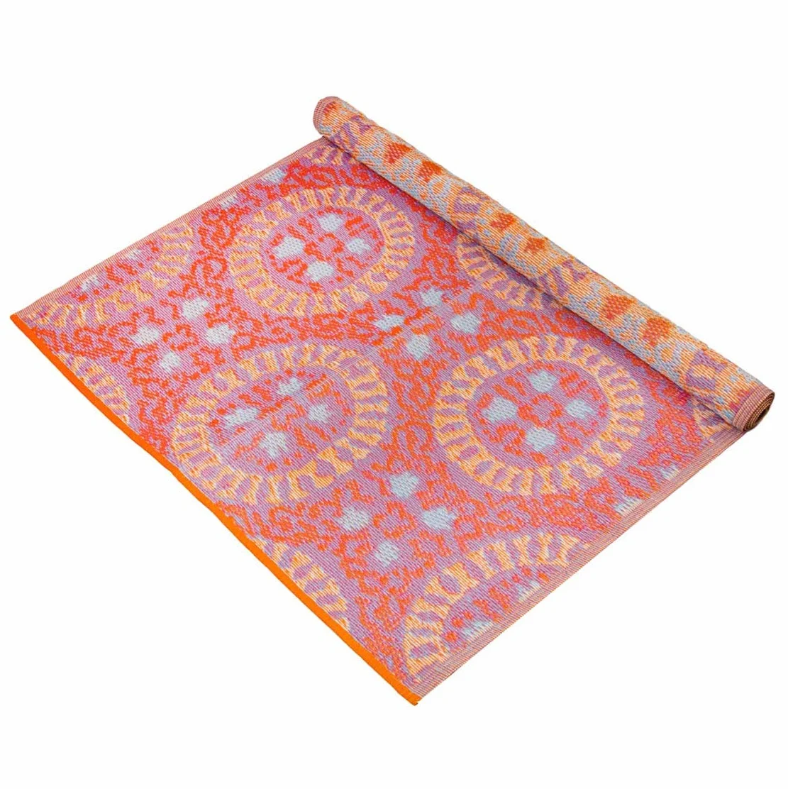 Boho Tkany wodoodporny dywanik zewnętrzny antypoślizgowa mata dwustronnym wzorem geometrycznym do ogrodu patio tarasu